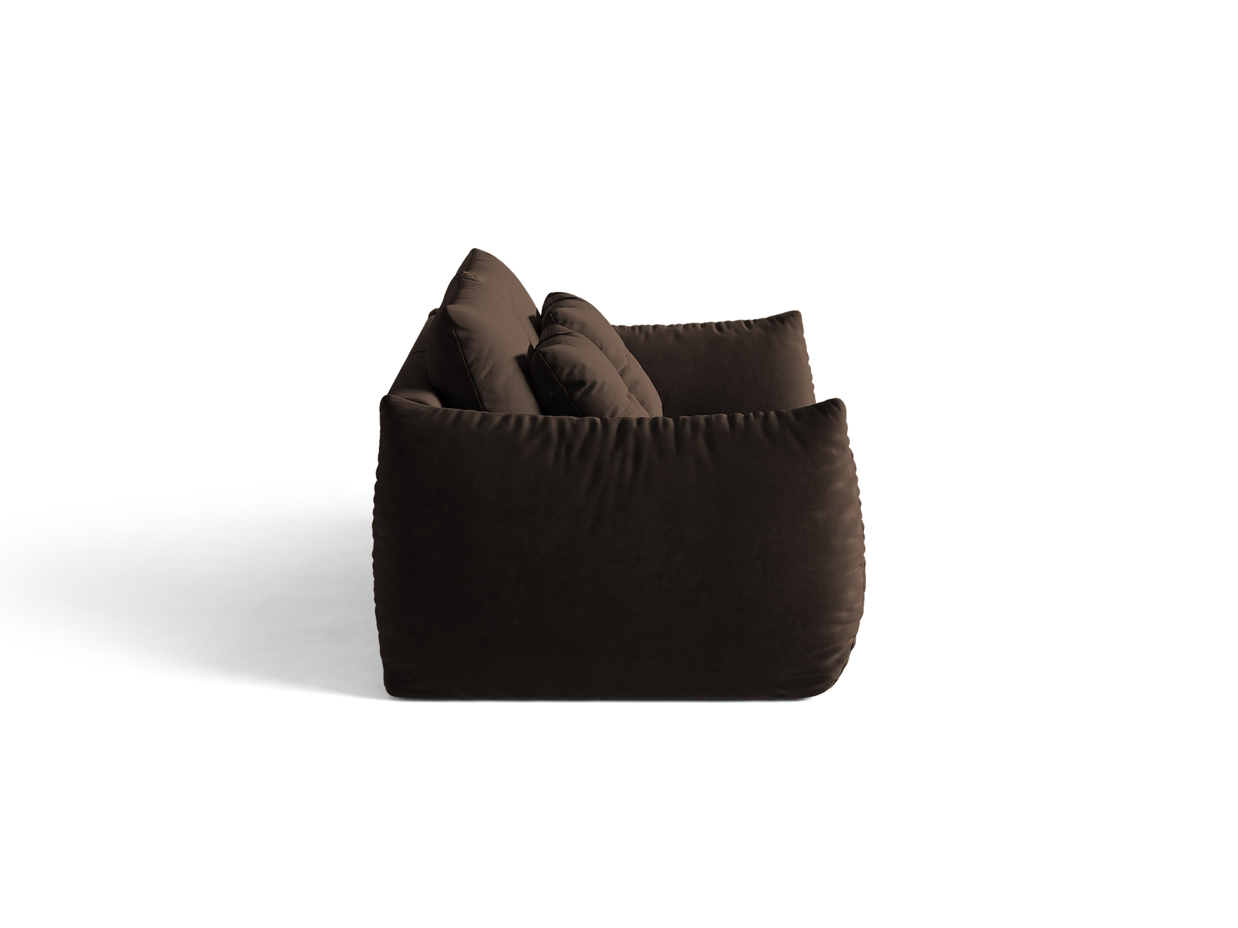 Micadoni Sofa Bloom 3-Sitzer Samt Bluvel Dunkelbraun