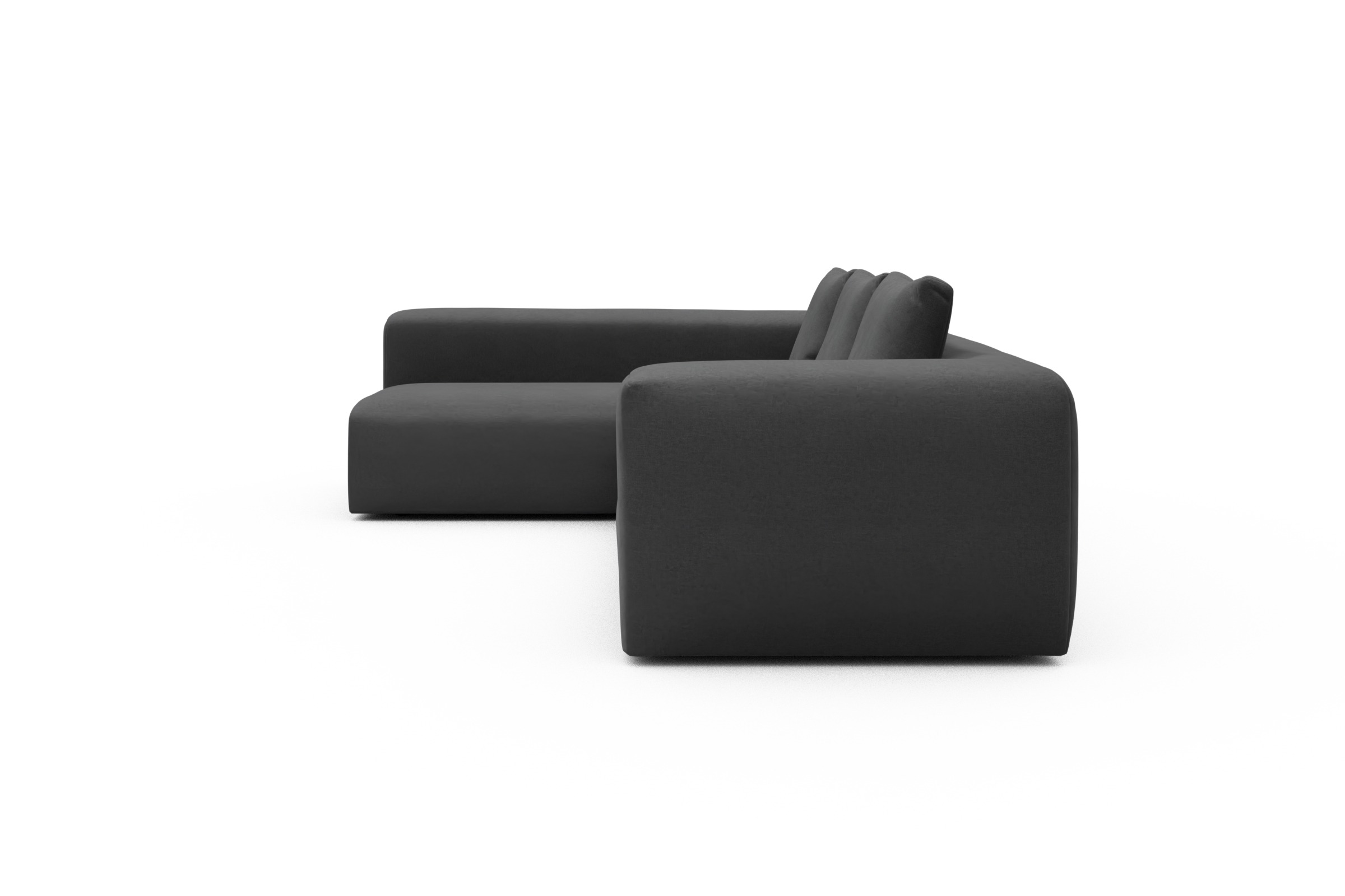 Ecksofa Fred 2x 2,5-Sitzer links offen Satya-Zinc