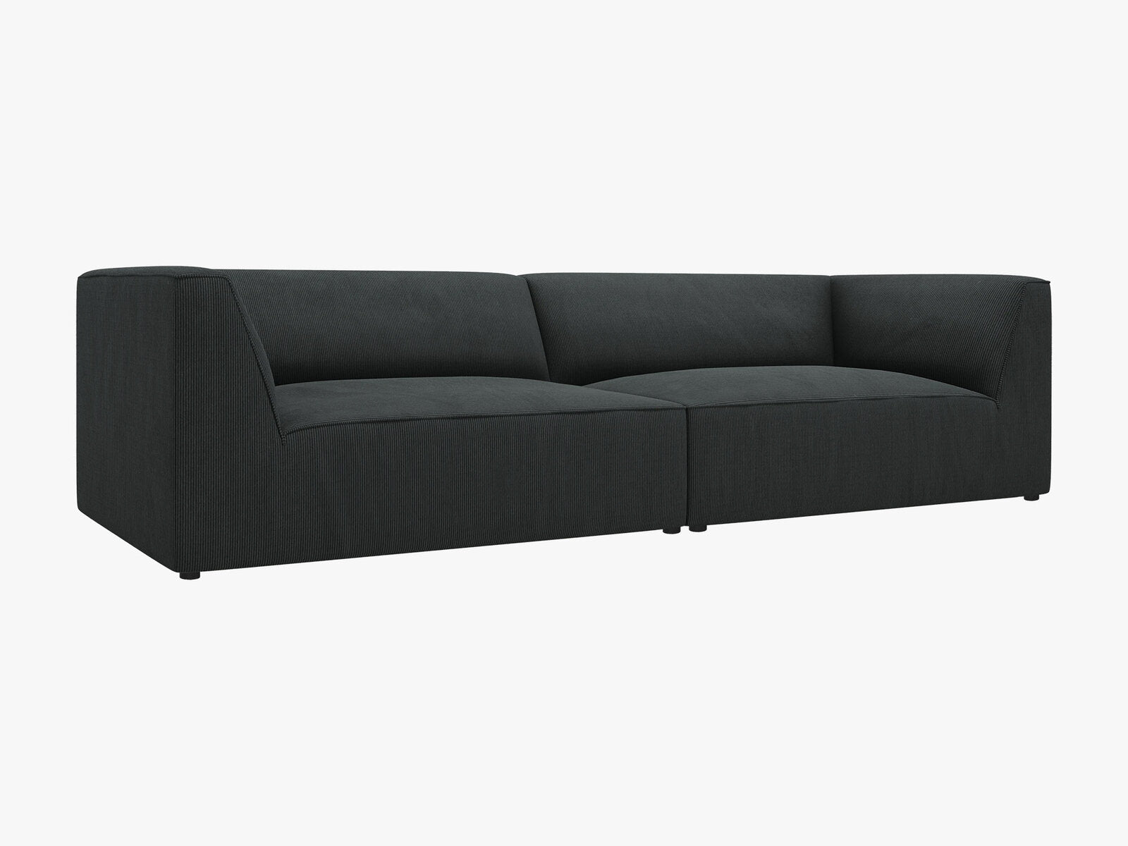Micadoni Sofa Ruby 4-Sitzer Kord Scala Schwarz