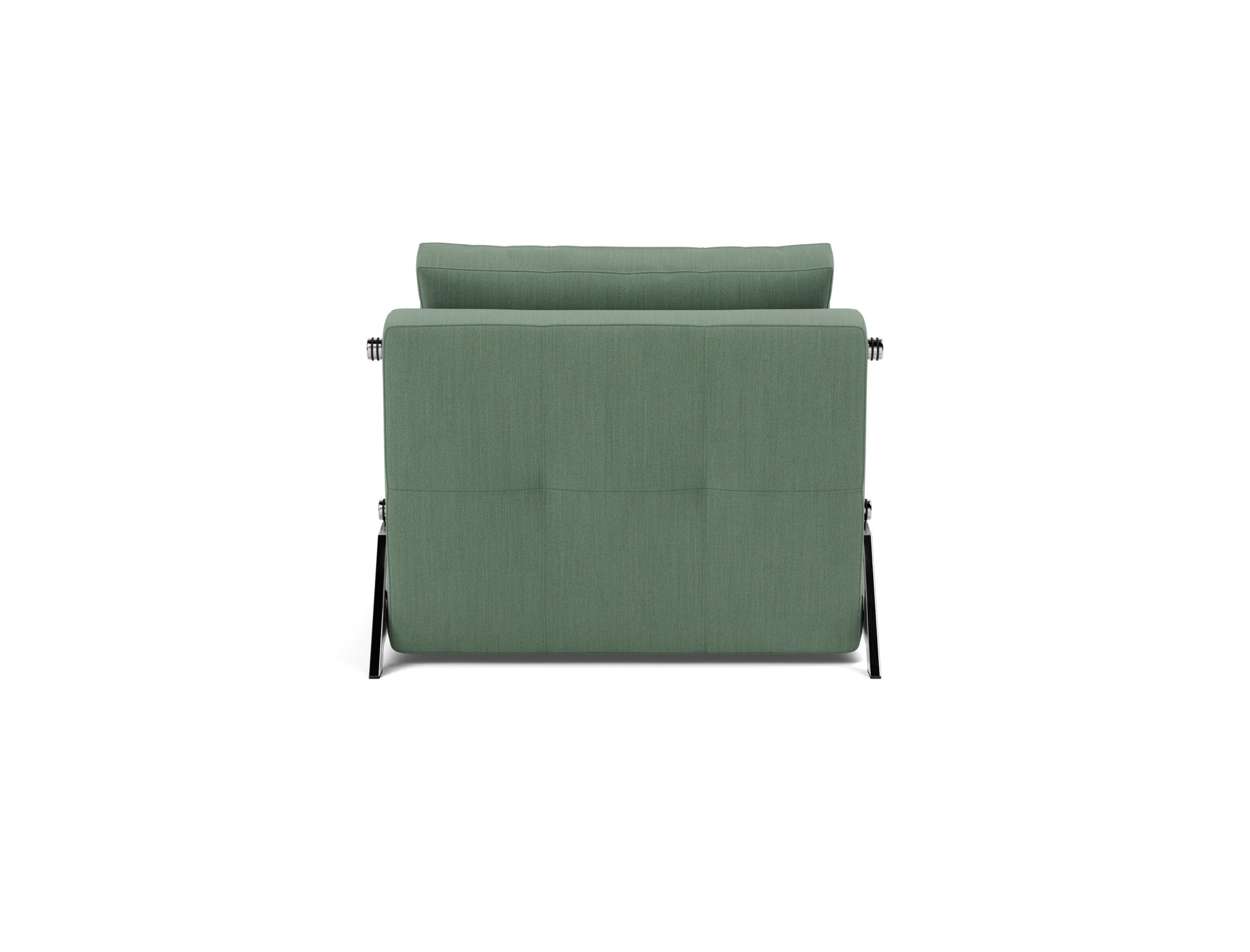 Schlafsessel Cubed 90 Flachgewebe Elegance 518-Green Beine Chrom
