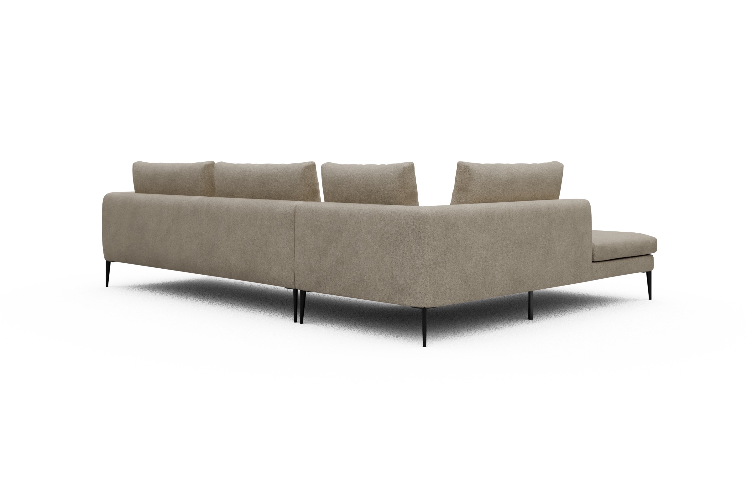 Ecksofa Paul Relax-Ecke rechts mit 3-Sitzer Boucle-Beige