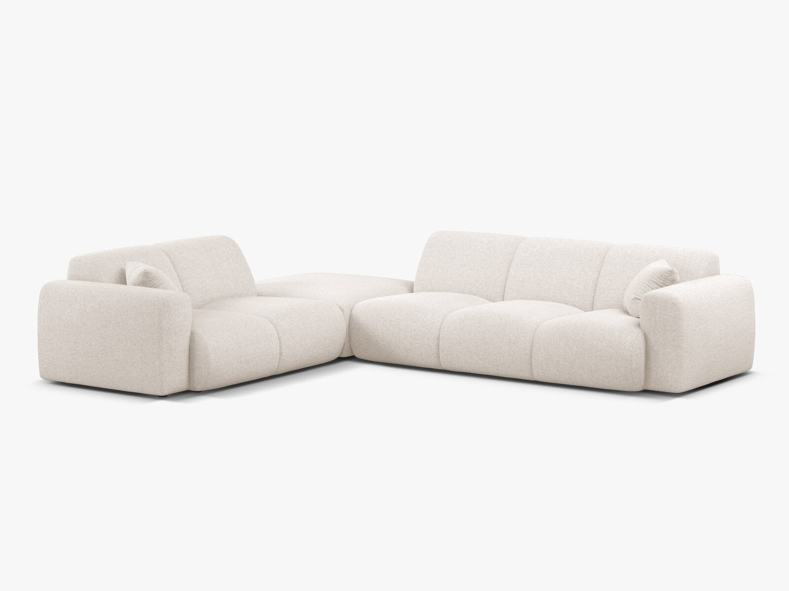 Micadoni Ecksofa Molino 6-Sitzer Links Chenille Eden Helles Beige
