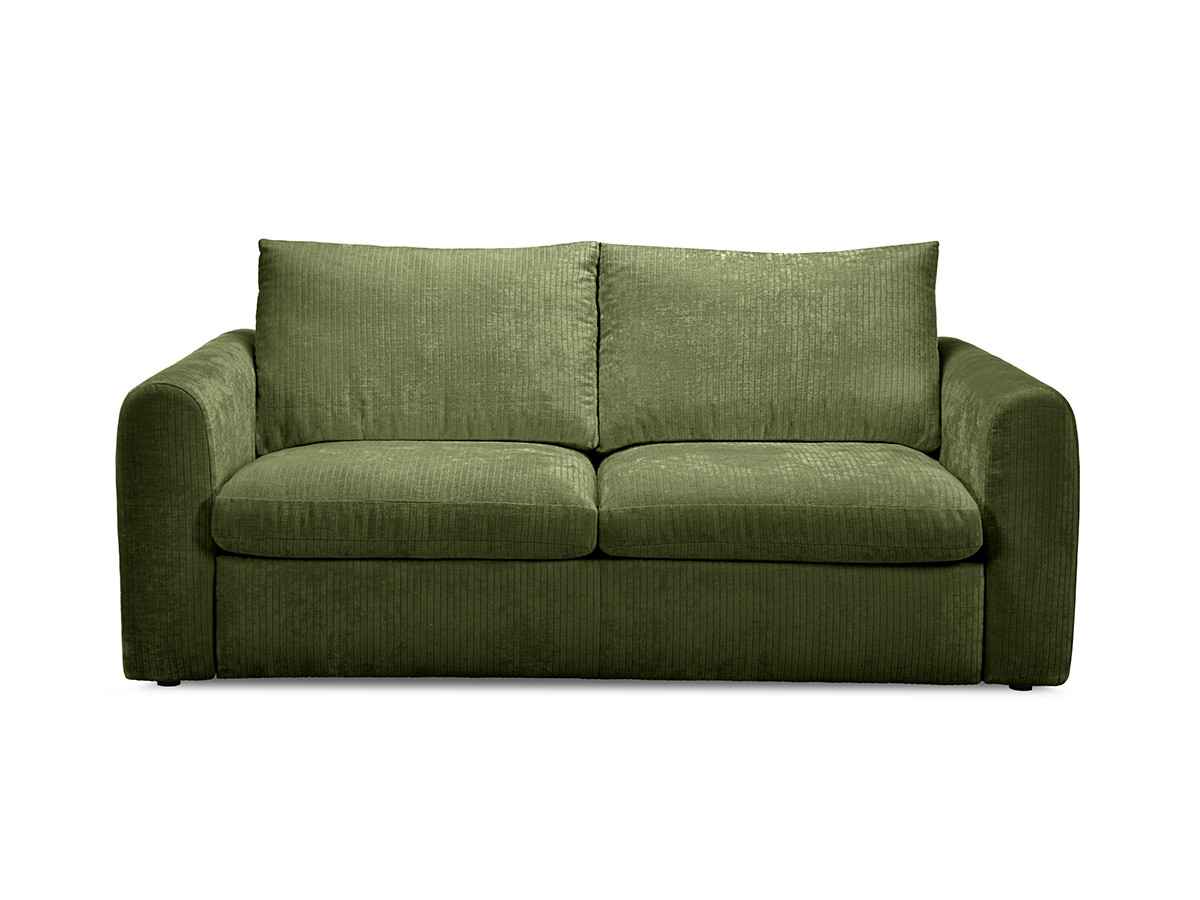 Bobochic Archi Schlafsofa 3-Sitzer Cordsamt Grün, Liegefläche 140 × 190 cm