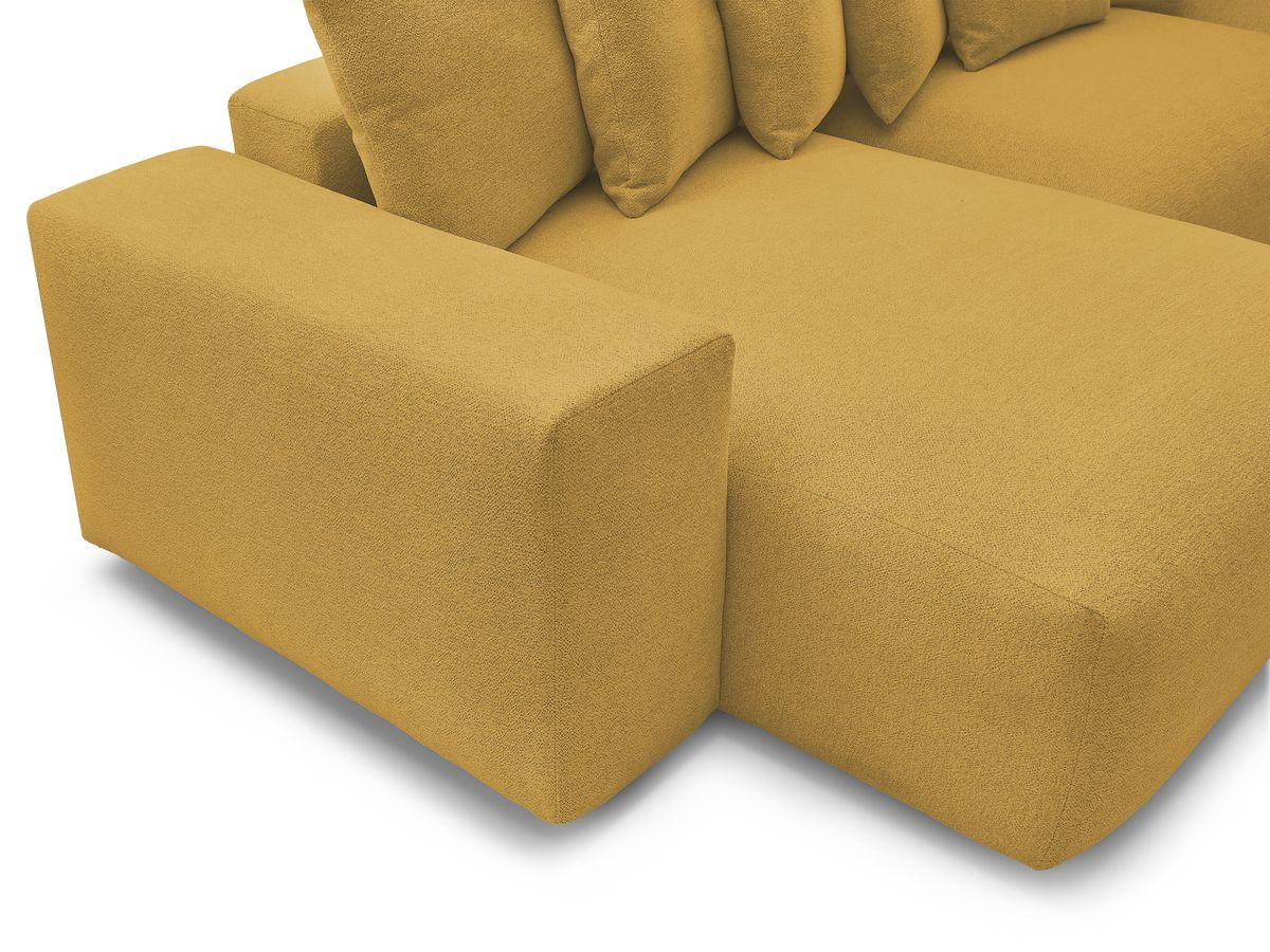 Bobochic Voltaire Wohnlandschaft 420 × 174 cm Melange-Stoff Gelb