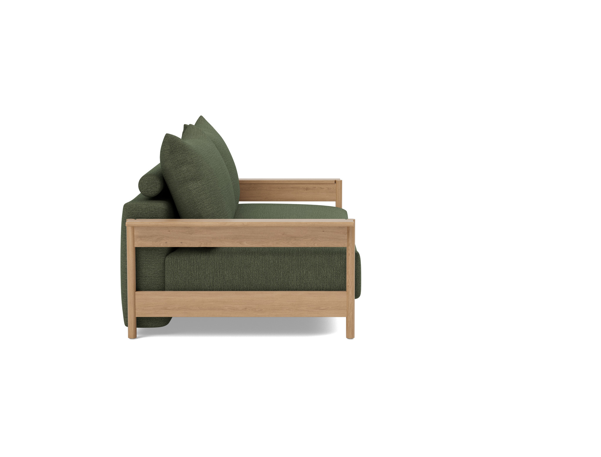 Schlafsofa Malloy Wood Strukturierter Stoff Taura 353-Forest