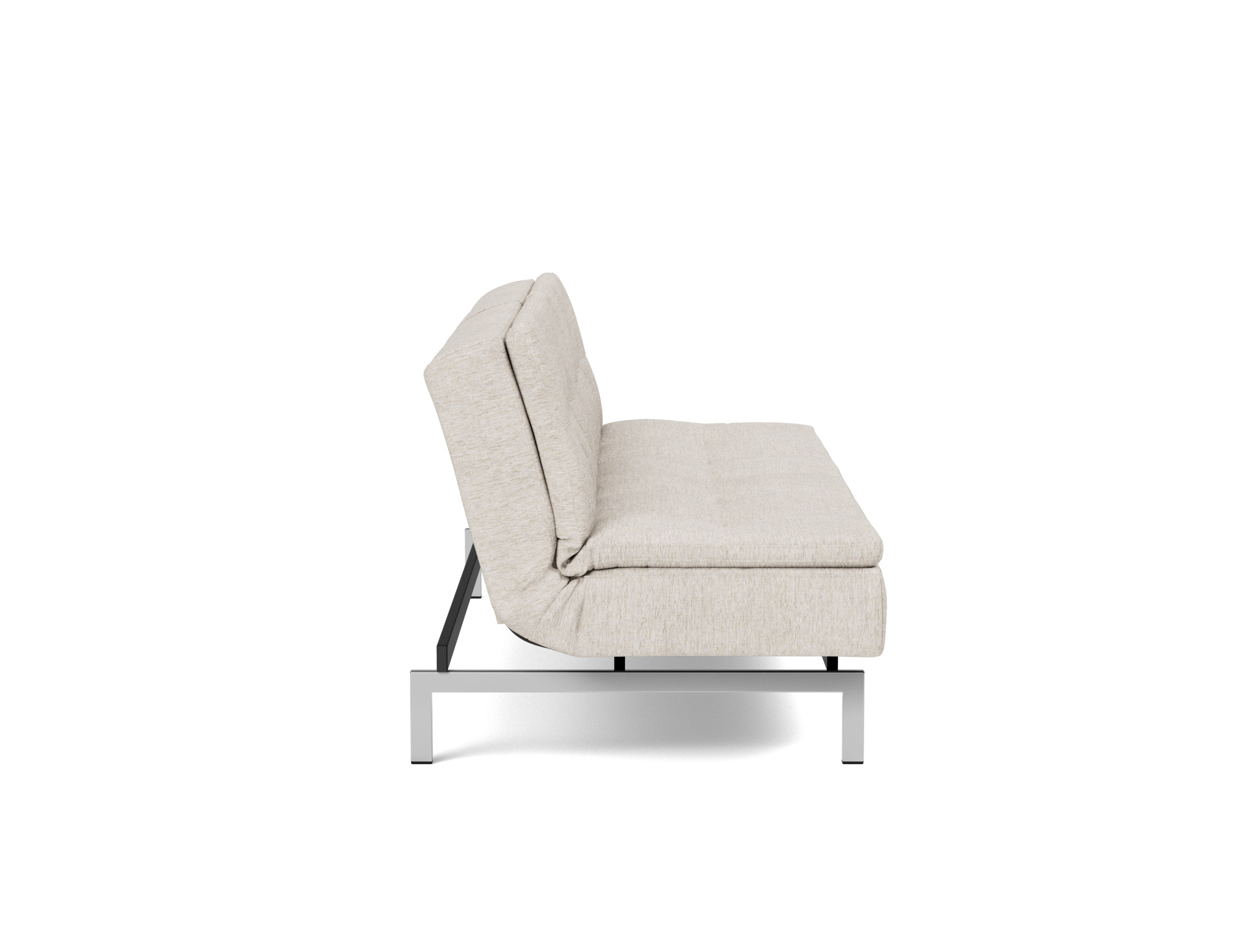 Schlafsofa Dublexo Chenille Yuveno 470-Natural Beine Chrom