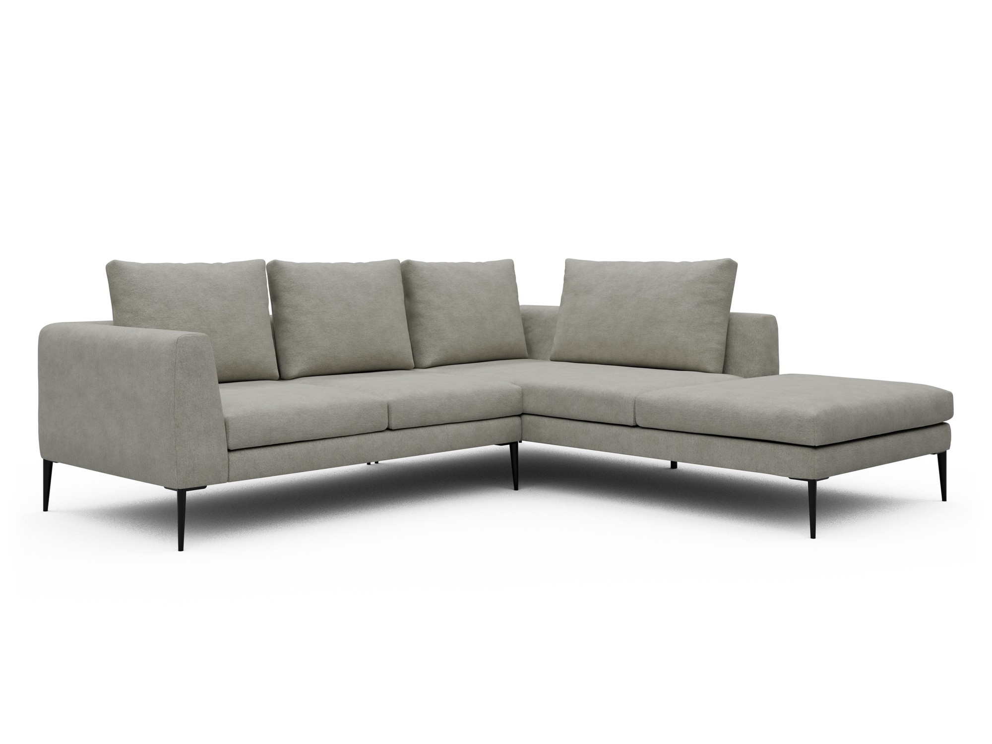 Skandi Home Ecksofa Paul Relax-Ecke rechts mit 2-Sitzer Carreno-Moon-Stone-White moebelfaktor