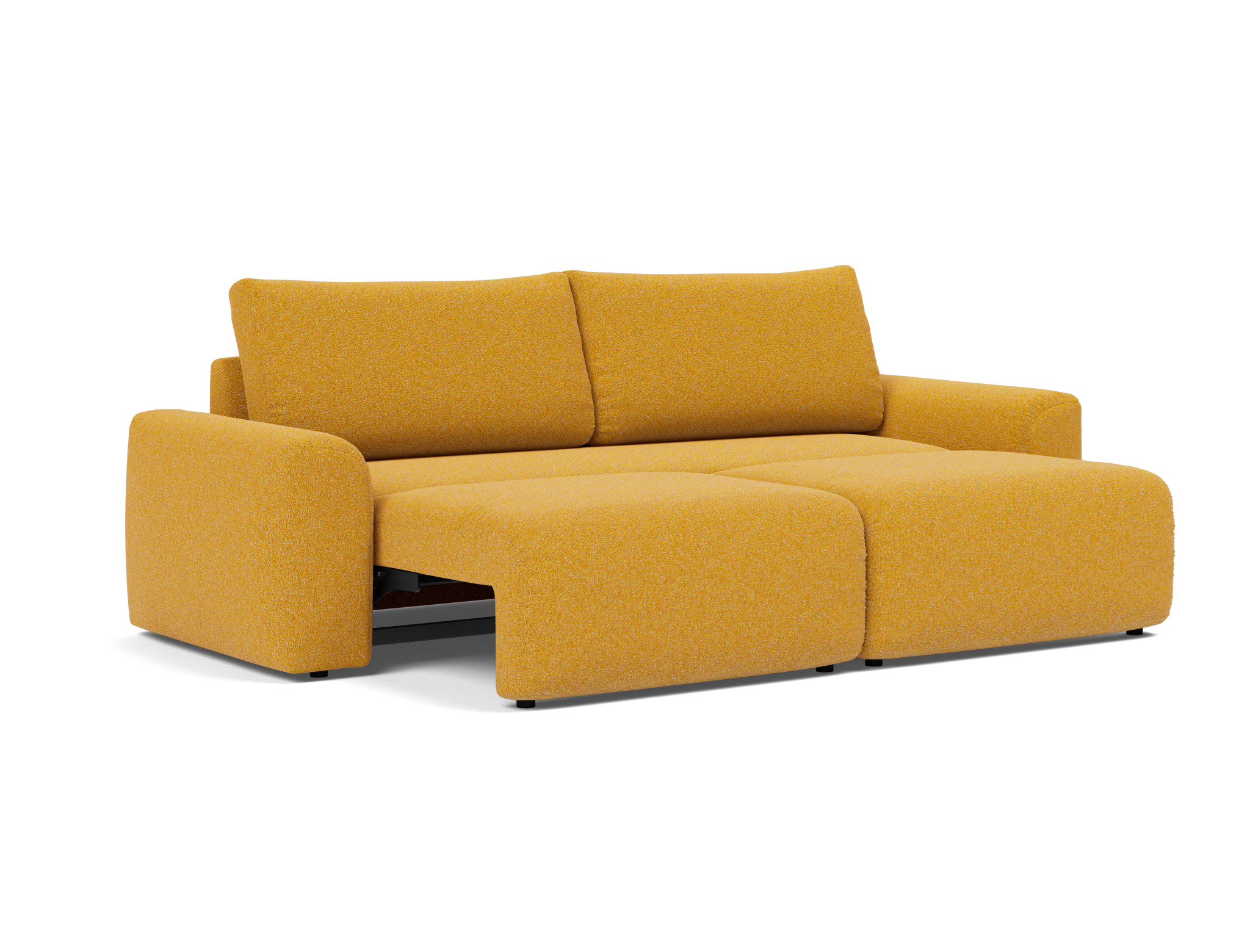 Schlafsofa Norum mit Chunky-Armlehnen Boucle Skandi 536-Ochre