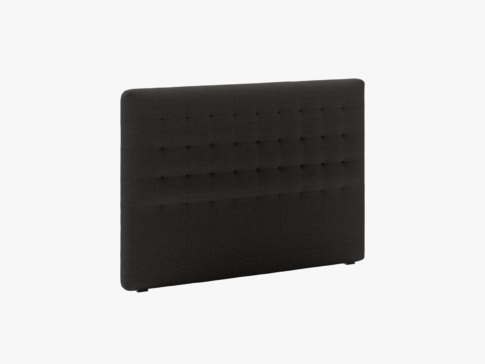 Micadoni Nova Samtiger Kopfteil 120 cm (H 95 cm) Strukturierter Stoff Liberty Schwarz 140x95