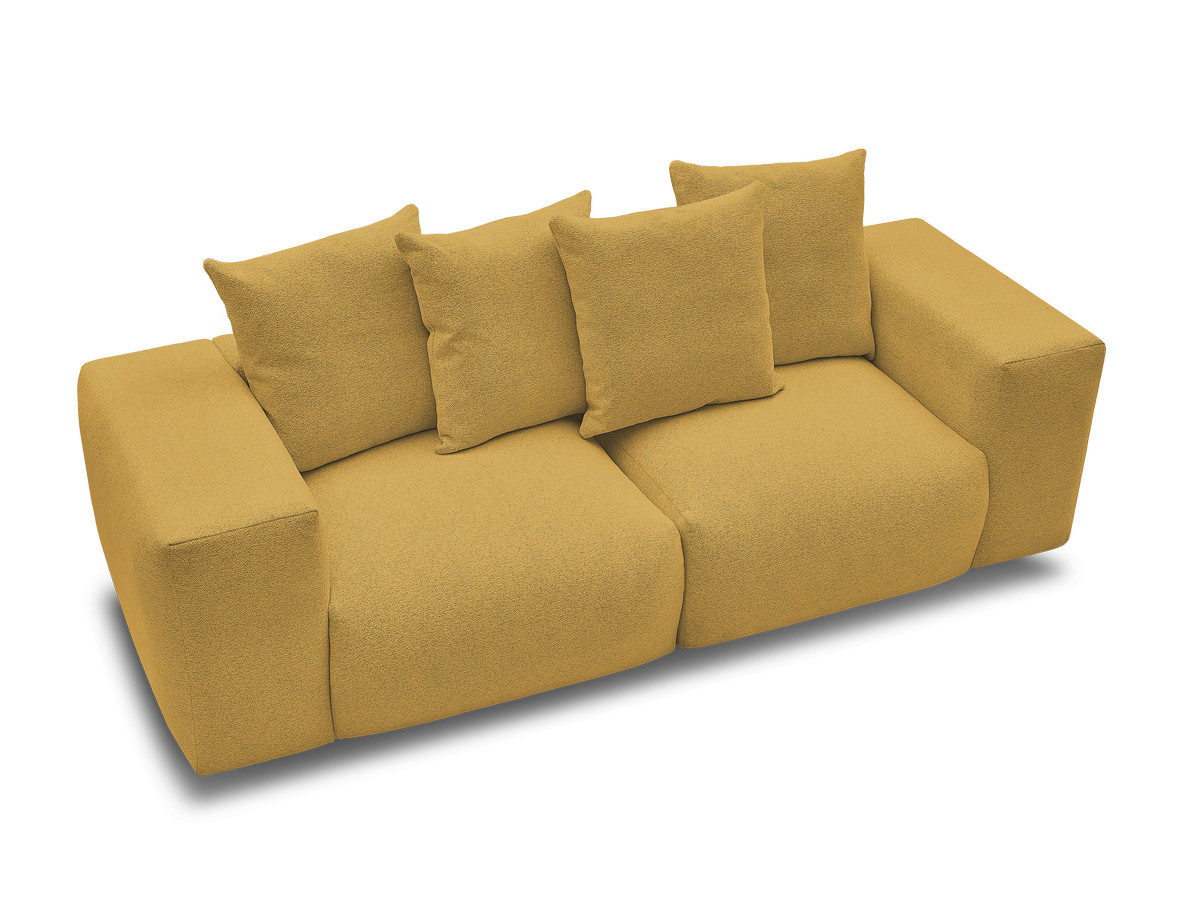 Bobochic Voltaire Sofa 3-Sitzer 248 × 100 cm Melange-Stoff Gelb