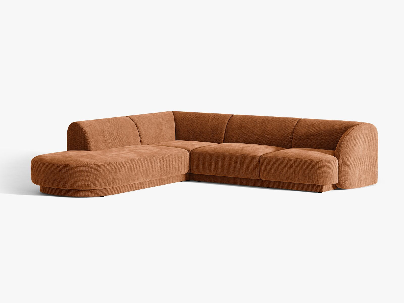 Micadoni Ecksofa Miley 6-Sitzer Chenille Eden Ziegel Links