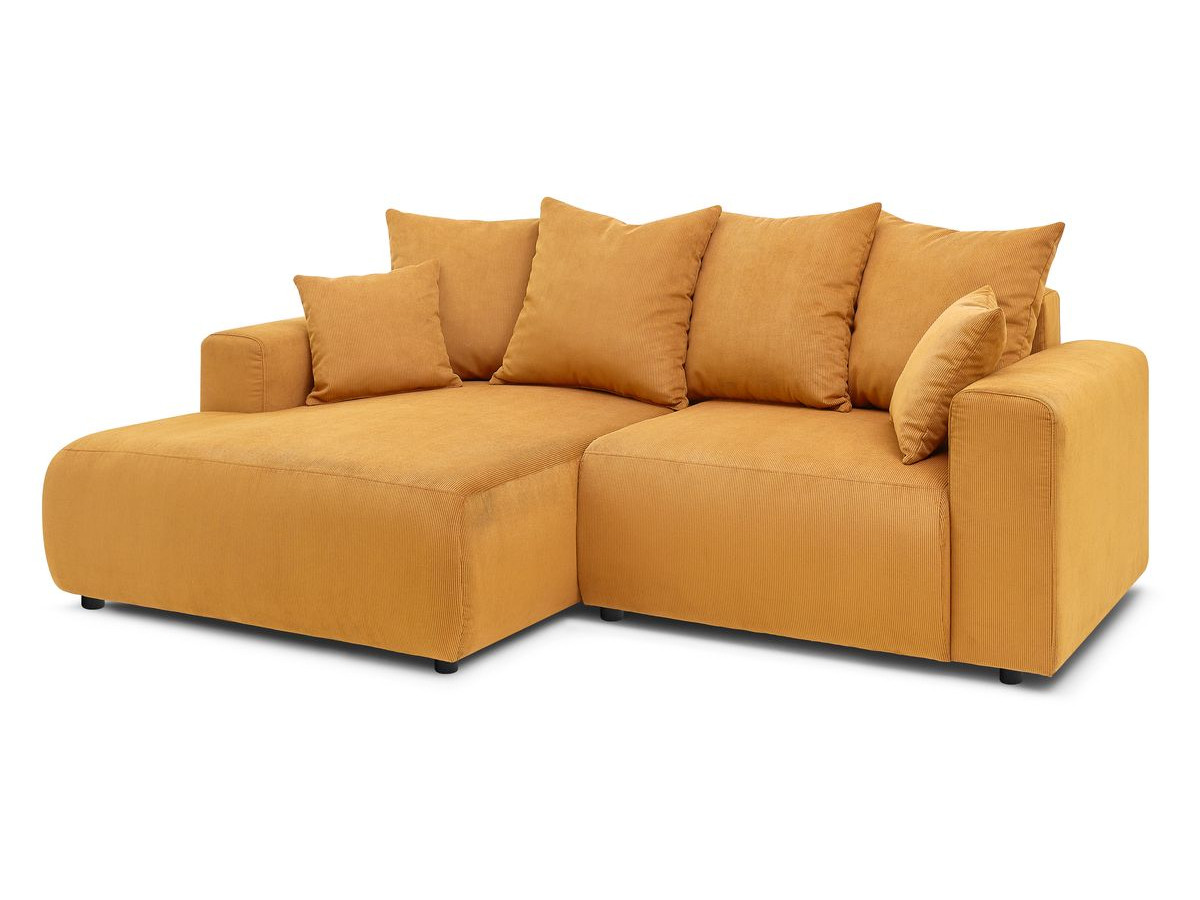 Bobochic Enjoy Ecksofa Cordsamt Gelb Ecke links
