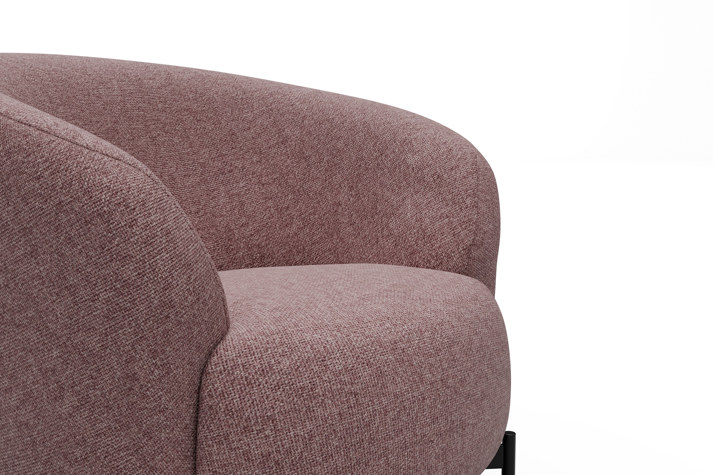 Sessel Ronda X-Metallgestell Schwarz Sama-Flamingo