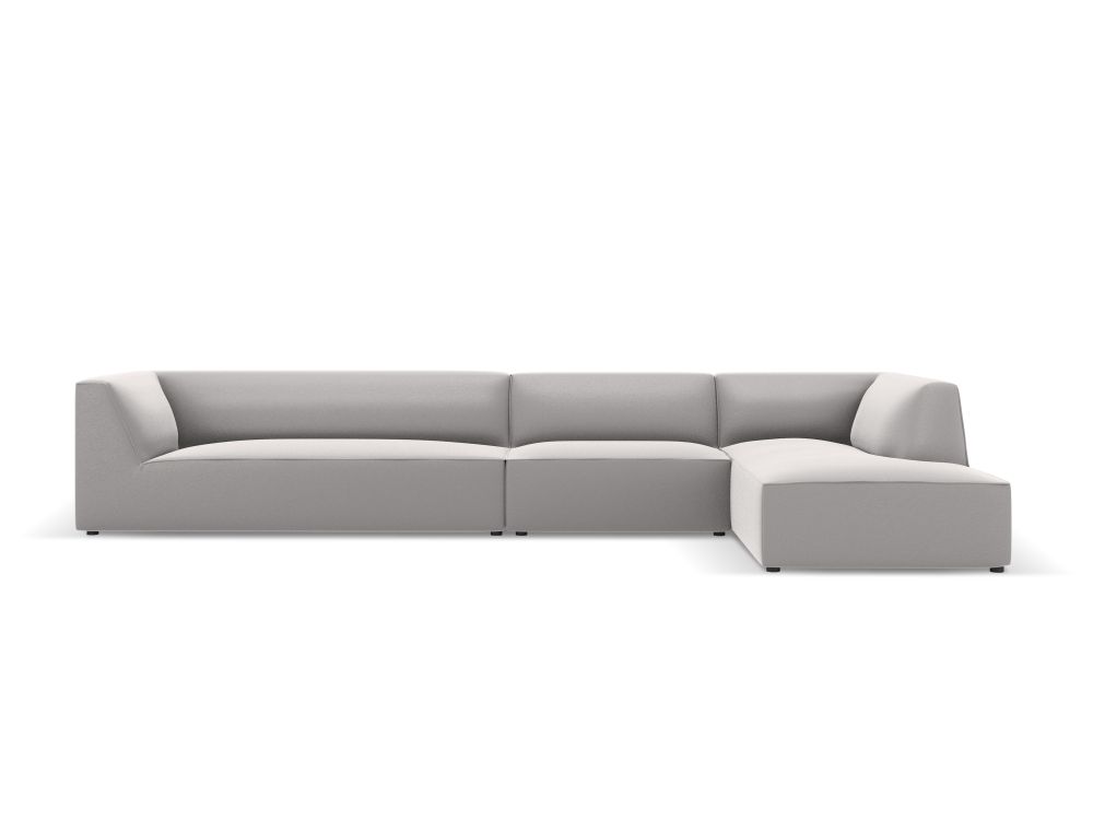 Cosmopolitan Design Ecksofa Siena 5-Sitzer Kunstleder Pacifico Hellgrau Rechts