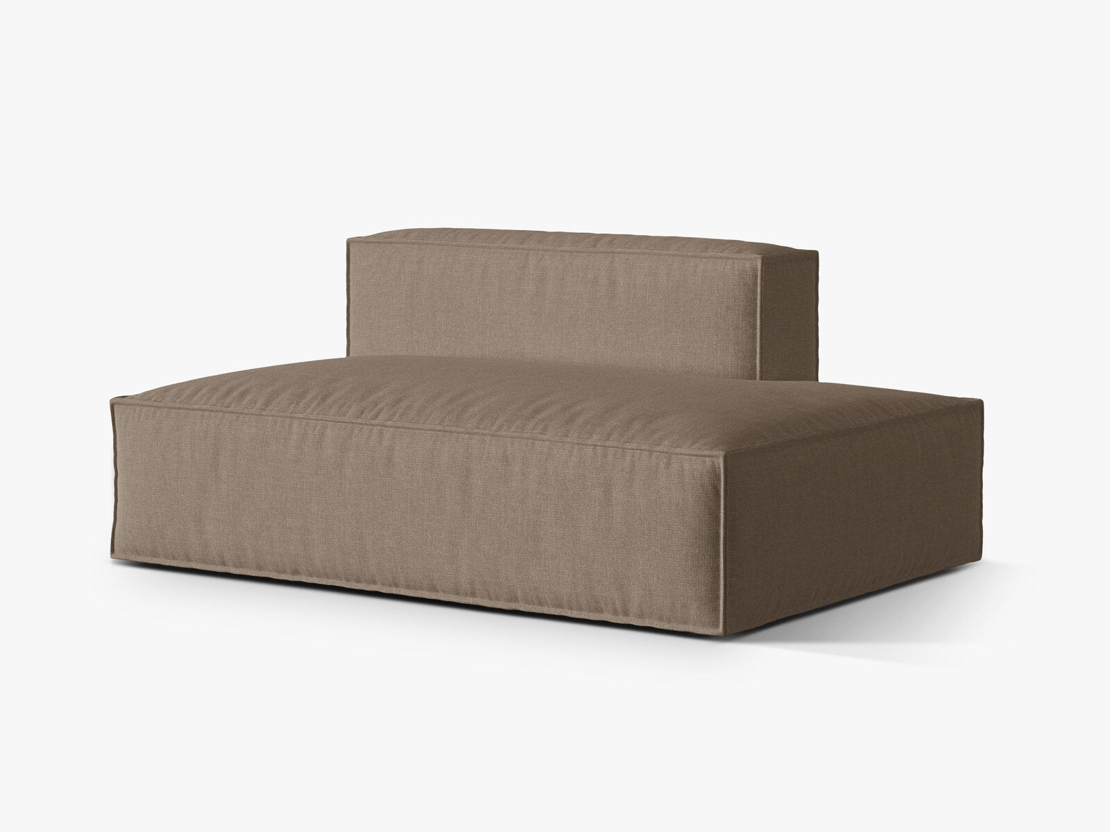 Micadoni Modul Nuria 3-Sitzer Rechts Strukturierter Stoff Cappuccino