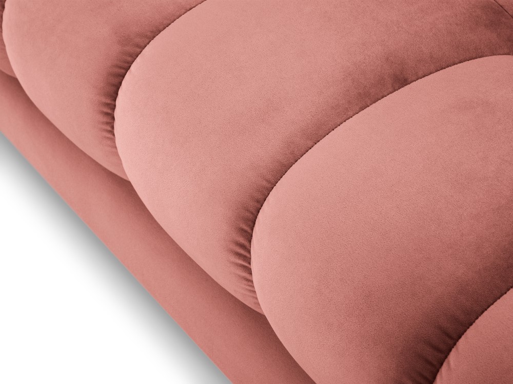 Cosmopolitan Design Sofa Bali 2-Sitzer Samt Bluvel Rosa Beine Gold