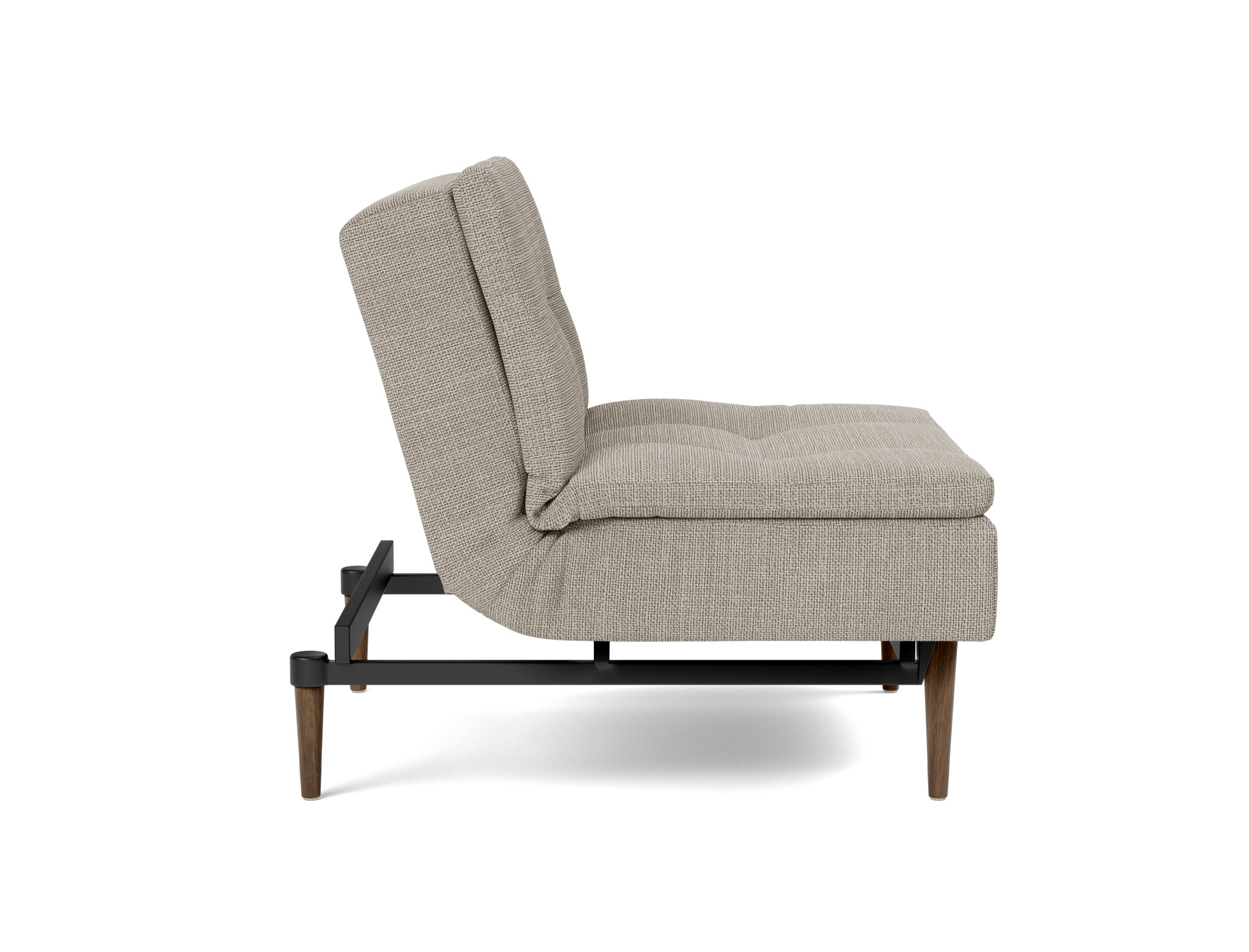 Sessel Dublexo Strukturierter Stoff Kenya 579-Gravel Beine Styletto Eiche dunkel