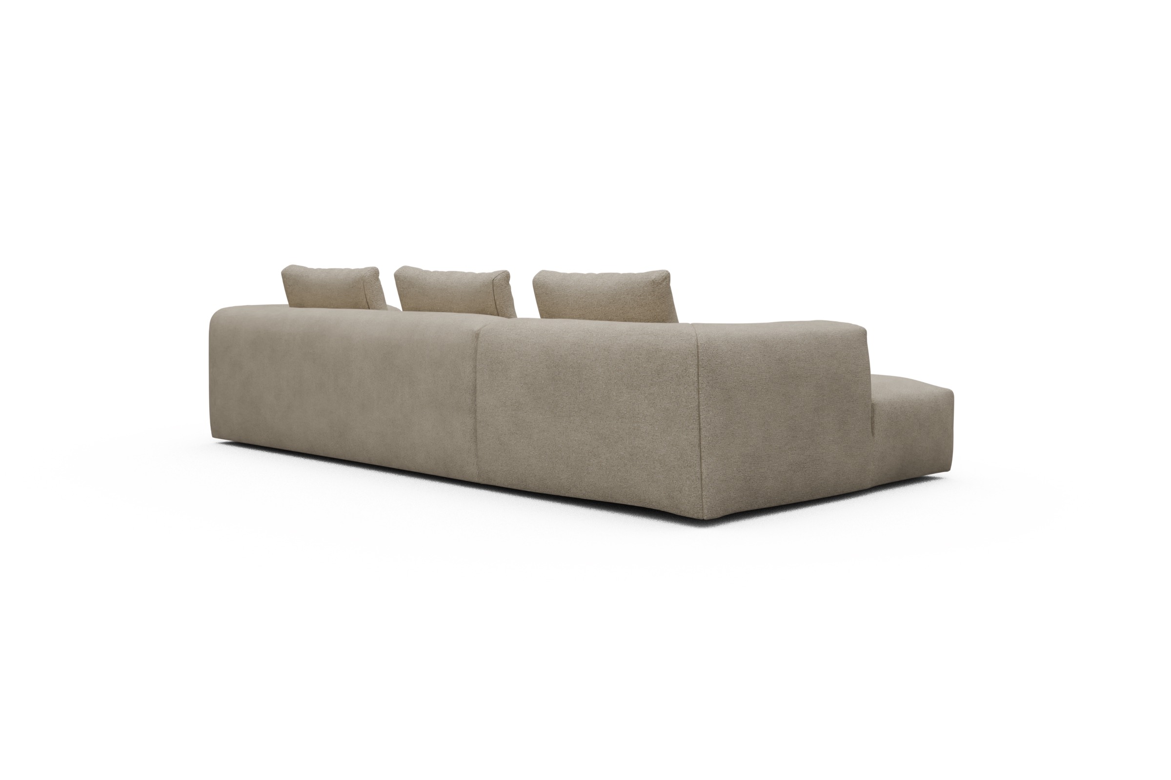 Ecksofa Fred Chaiselongue links mit 2,5-Sitzer Boucle-Belge