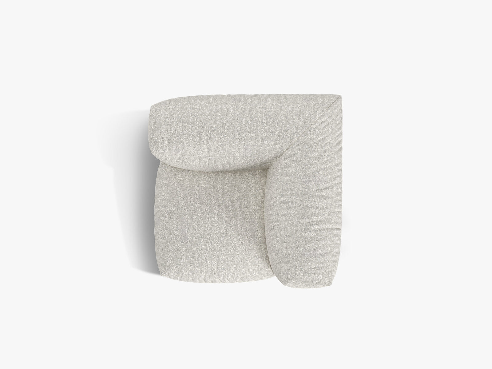 Micadoni Eckmodul Martina 1-Sitzer Klein Boucle Monet Grau Beige Melange