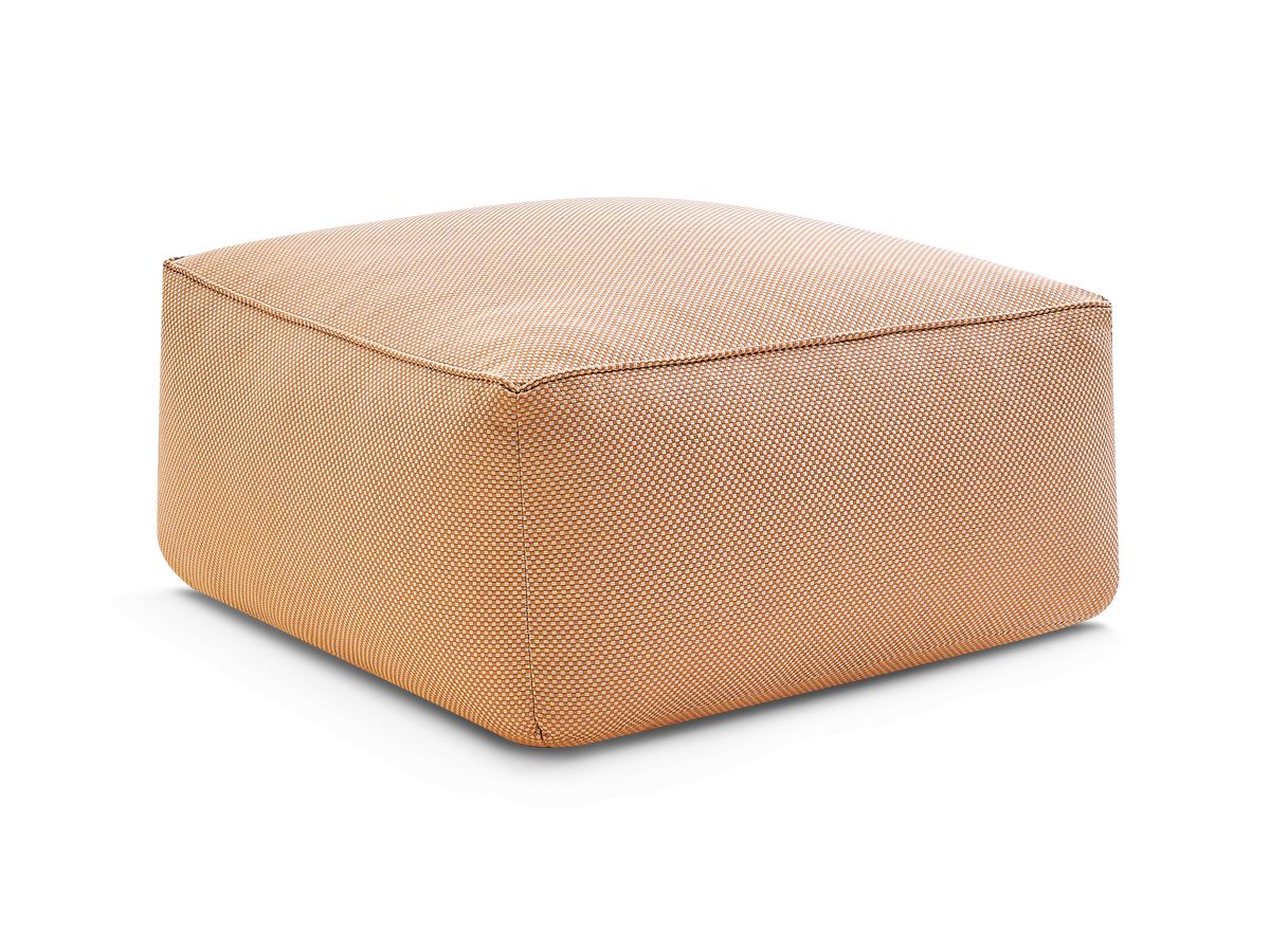 Bobochic Riviera Pouf 80 × 80 cm Melange-Stoff Orange