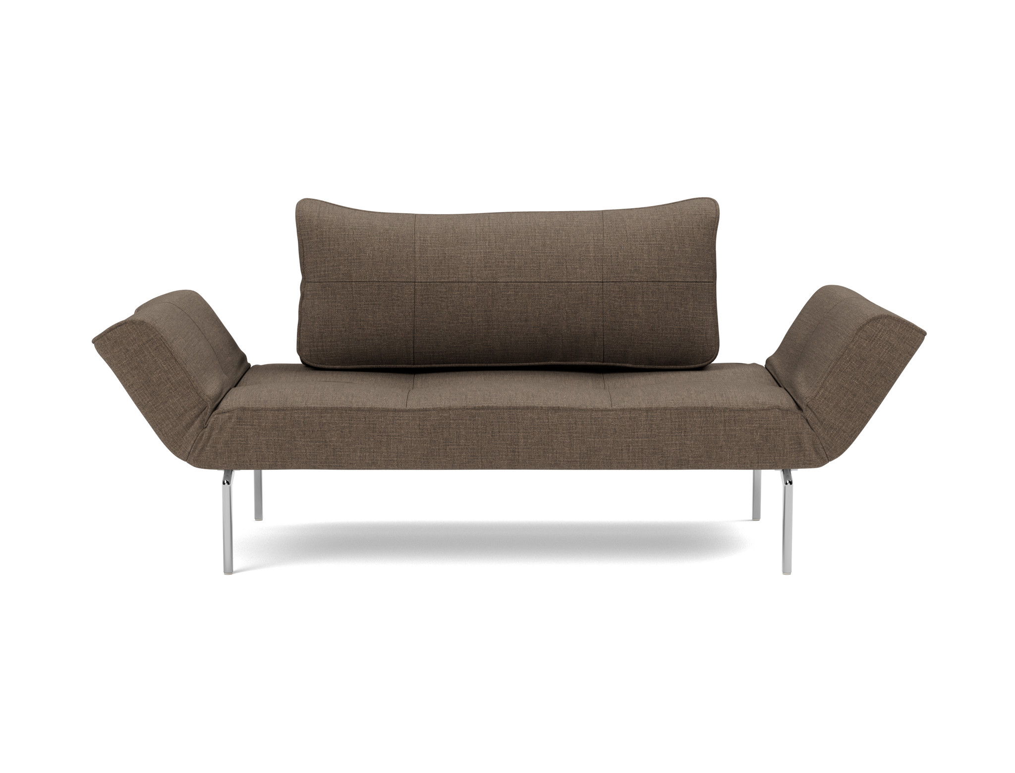Tagesbett Zeal Chenille Esina 411-Cedar-Brown Beine Straw Aluminium