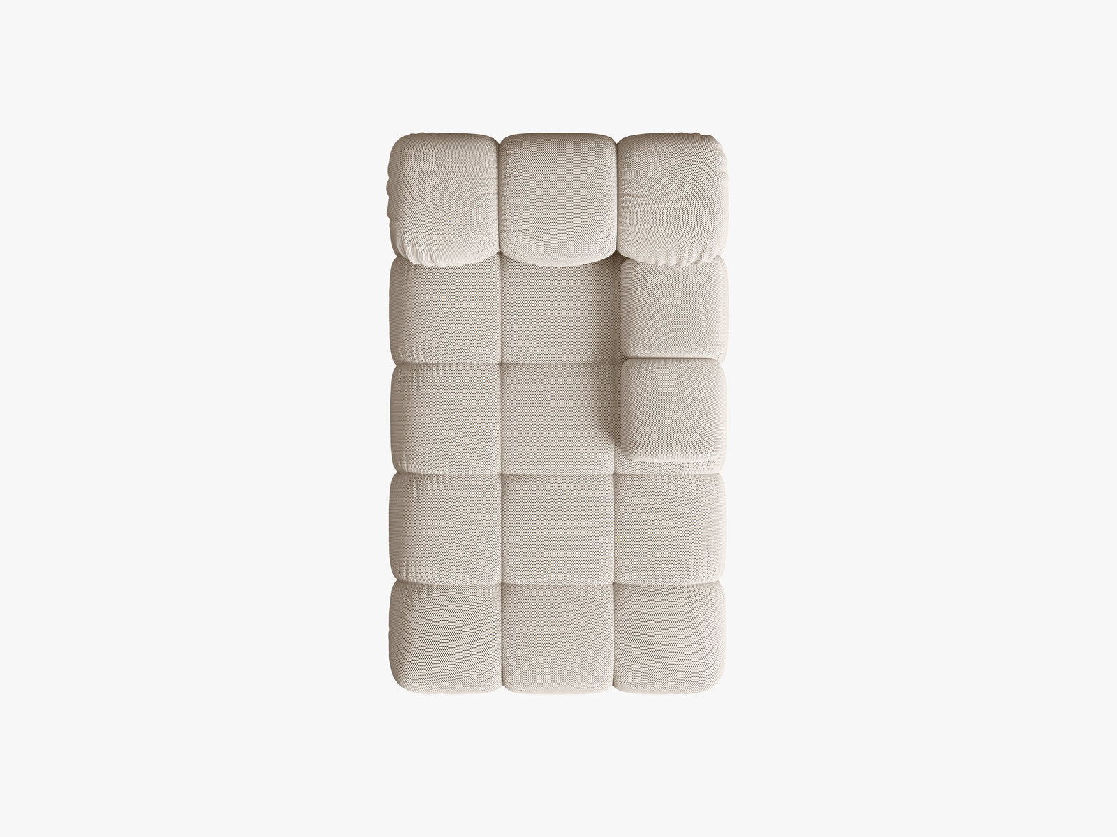 Micadoni Recamiere Bellis Rechts 3D-Stoff Sonic Helles Beige