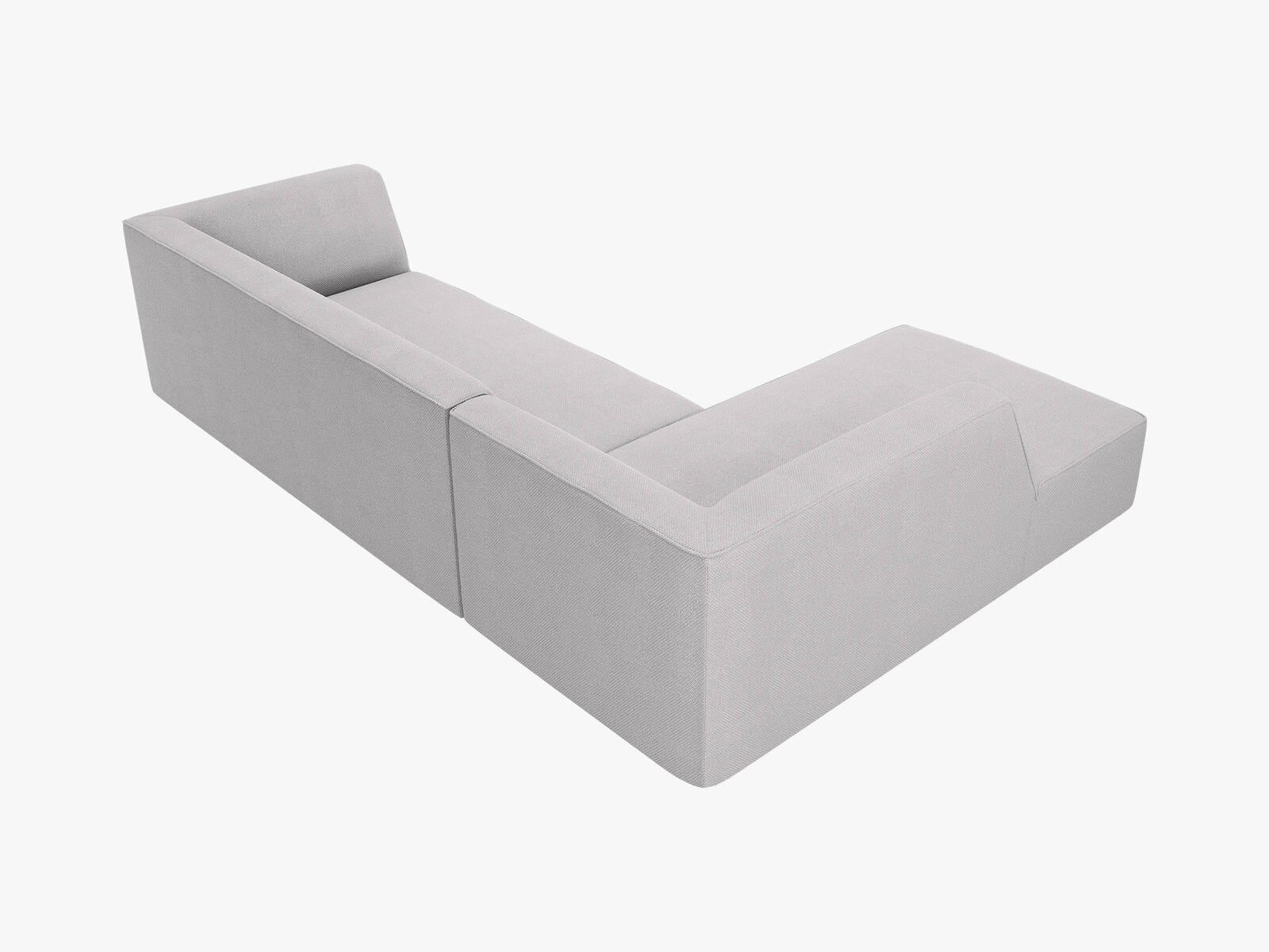 Micadoni 4-Sitzer Modular Sofa Ruby Links Strukturierter Stoff Ottawa Hellgrau
