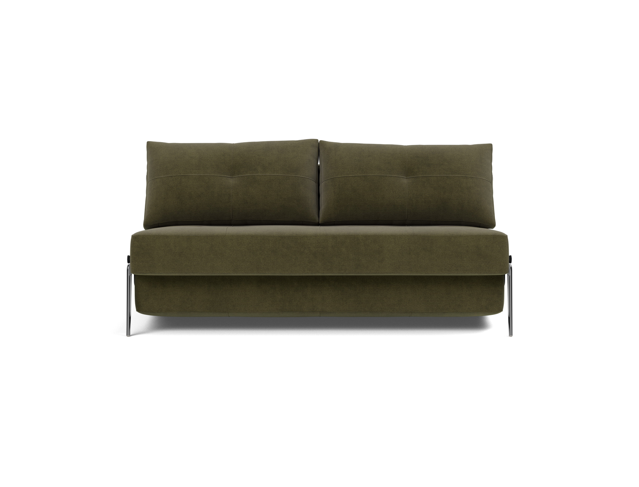 Schlafsofa Cubed 160 Kord Cordufine 316-Pine-Green Beine Aluminium