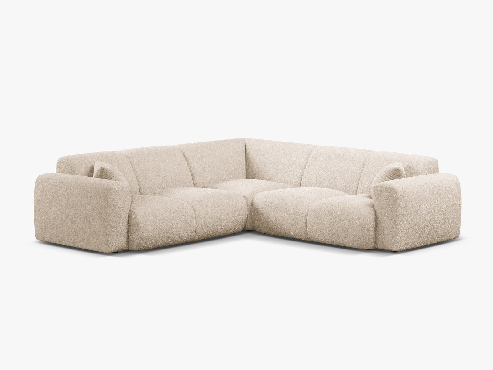 Micadoni Ecksofa Molino 5-Sitzer Boucle Baloo Beige