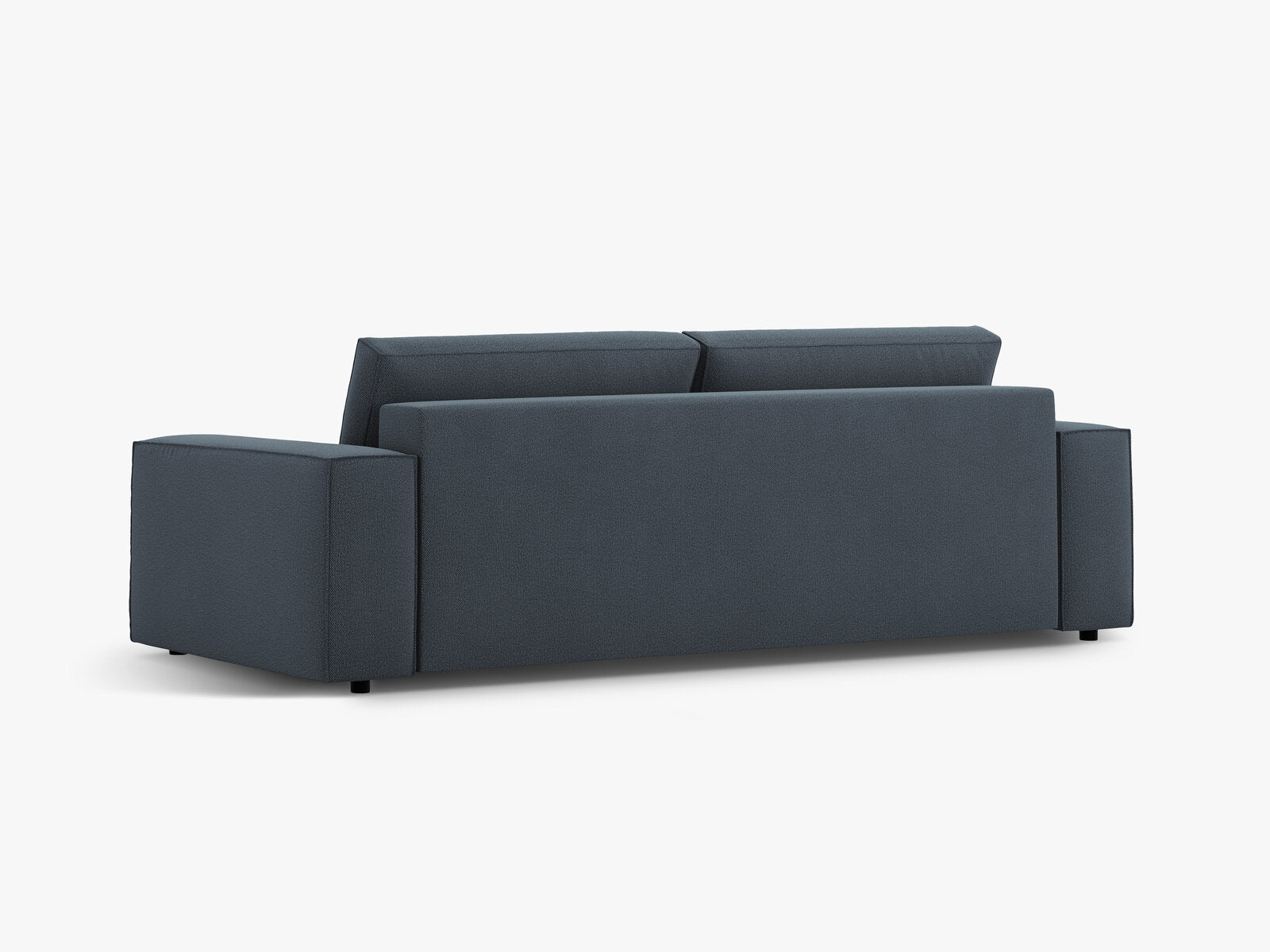 Micadoni Schlafsofa Jodie 3-Sitzer Strukturierter Stoff Blau