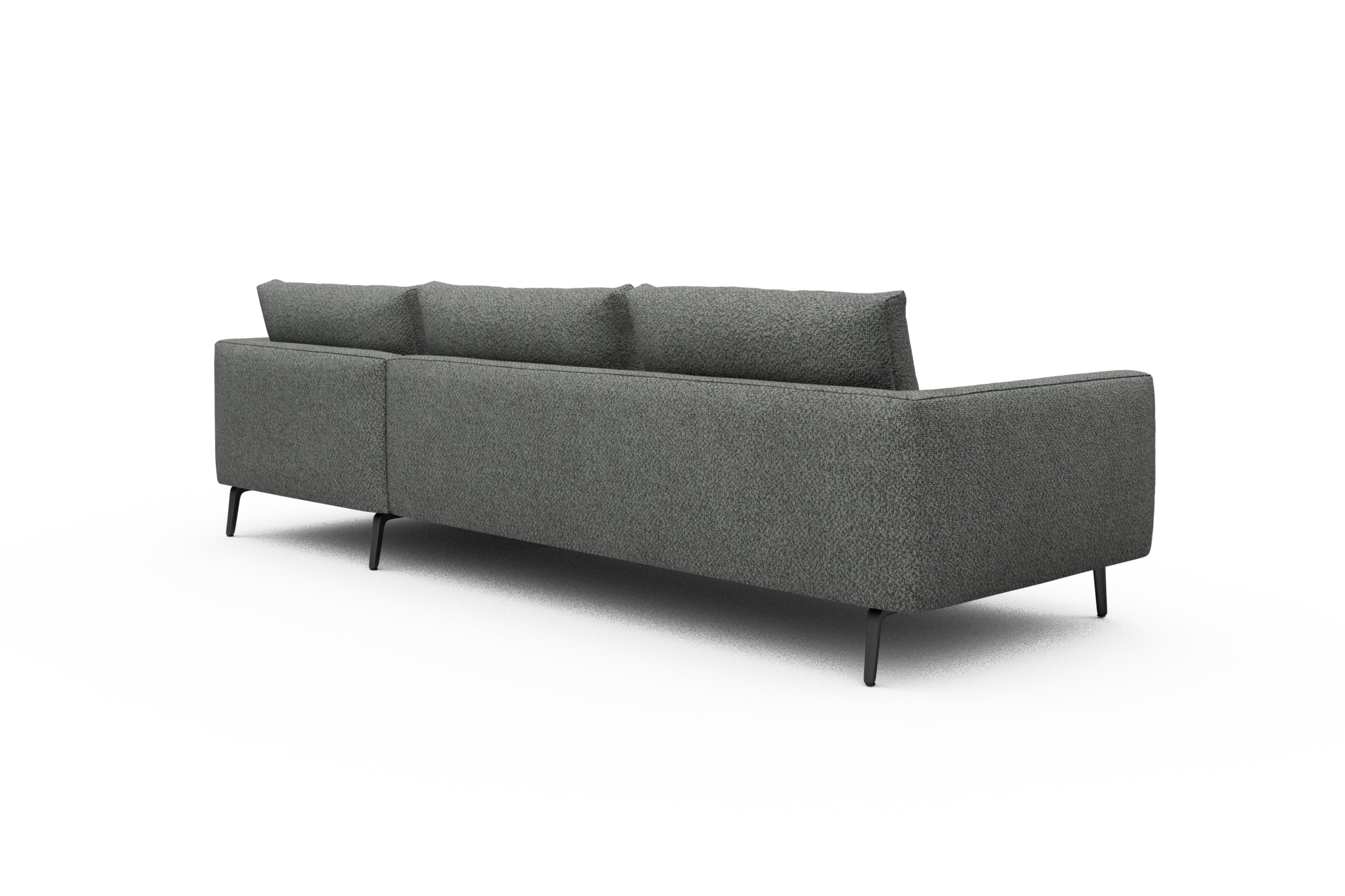 Ecksofa Karl Chaiselongue rechts mit 2,5-Sitzer Vanora-Warm-Grey