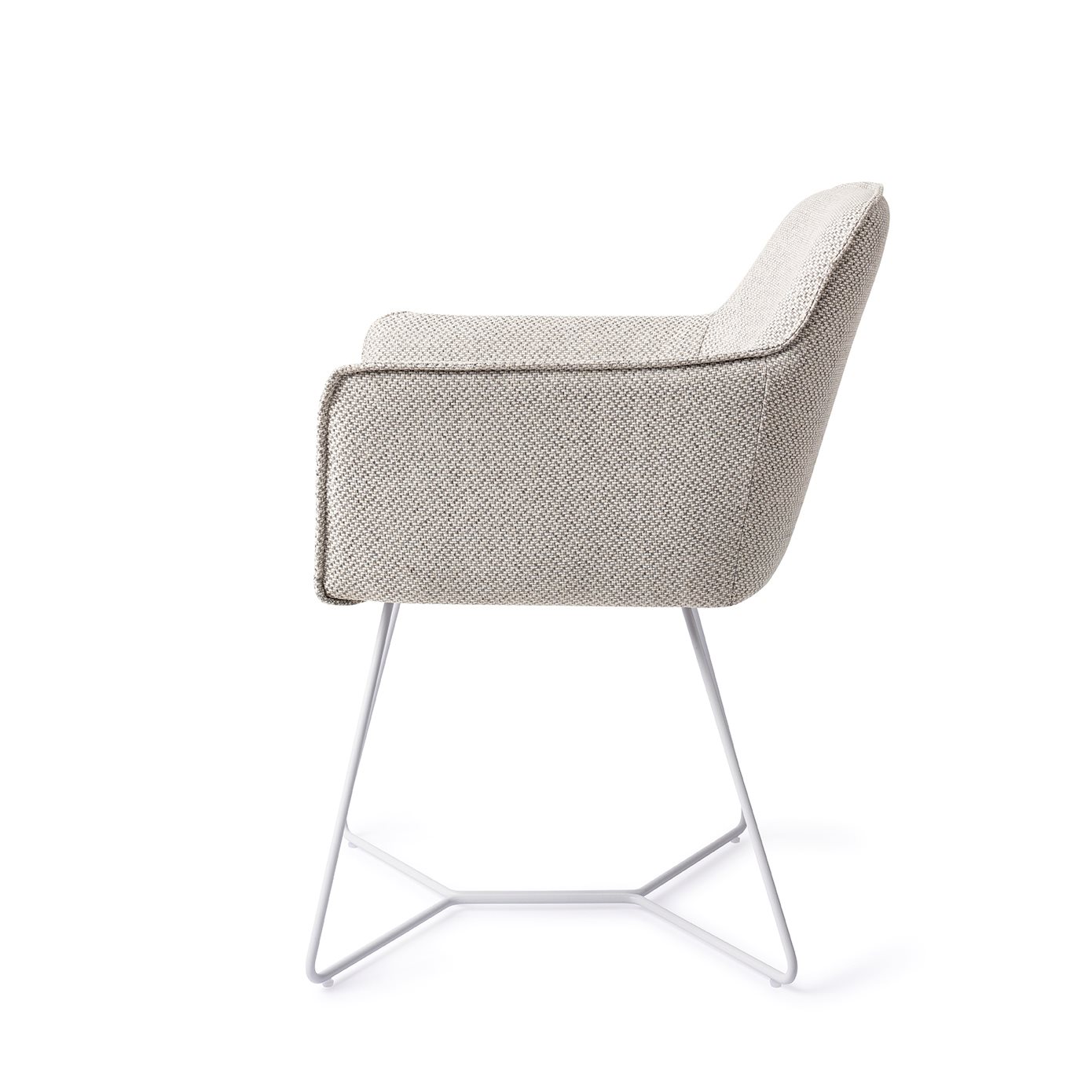 Jesper Home Esszimmerstuhl Hofu Checkers-Charm Beehive Weiß