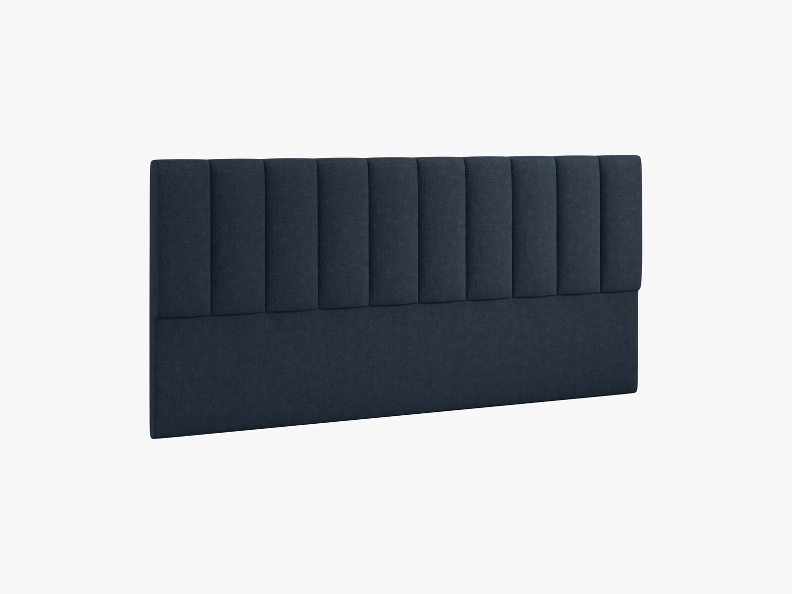 Micadoni Marl Samtiger Kopfteil 140 cm (H 95 cm) Strukturierter Stoff Liberty Marineblau 200x95