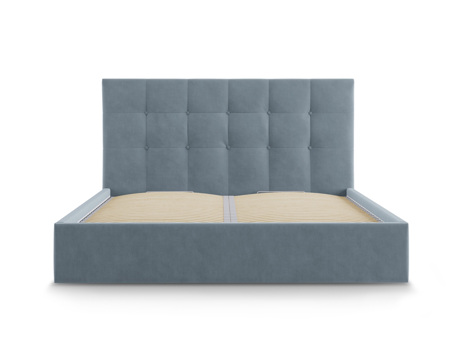 Micadoni Bett Phaedra Samt Matt Velvet Blau 140x200
