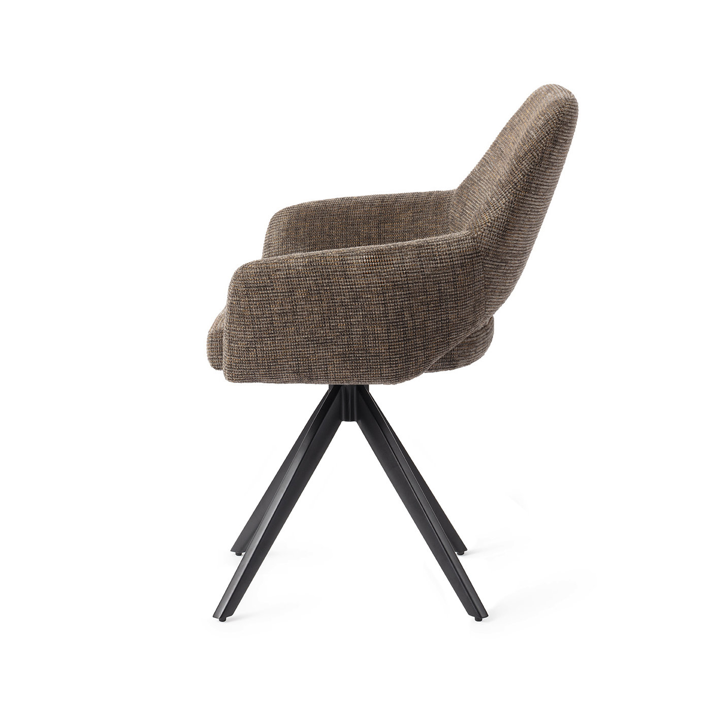 Jesper Home Esszimmerstuhl Yanai Checked Chestnut Turn Schwarz