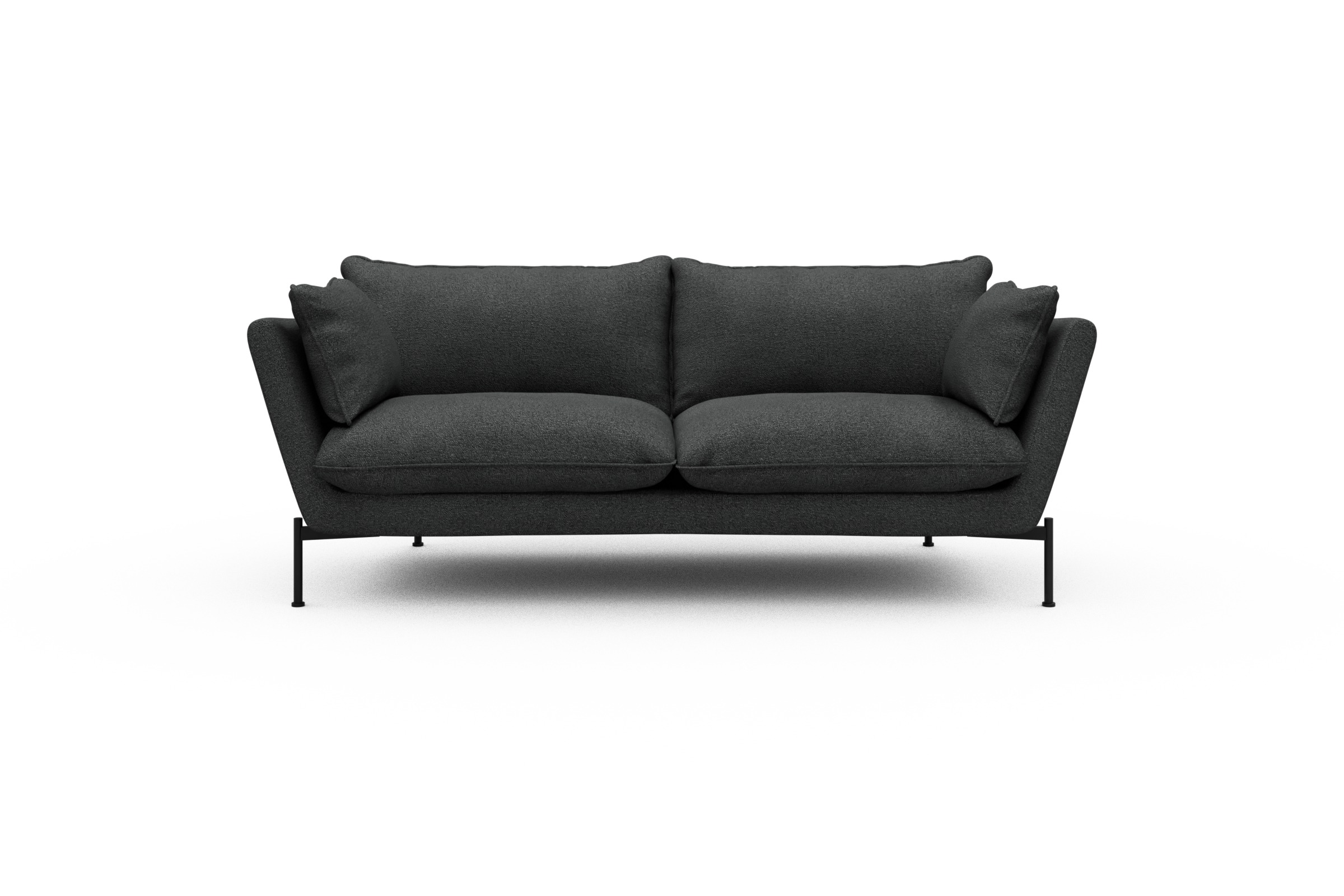 Skandi Home Sofa Anton PREMIUM 2-Sitzer Boucle-Charcoal moebelfaktor