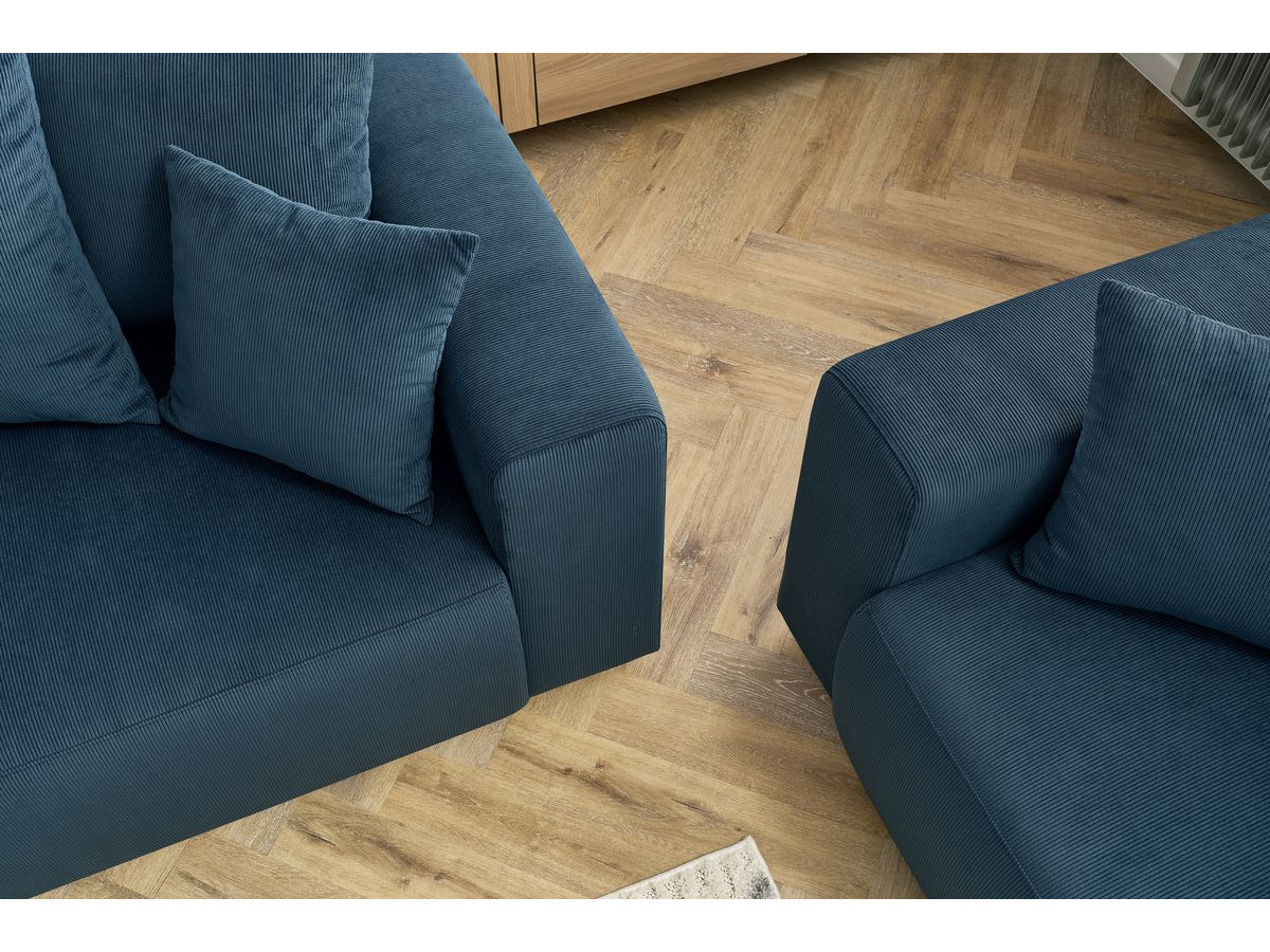 Bobochic Envy Sofa 5-Sitzer Cordsamt Dunkelblau