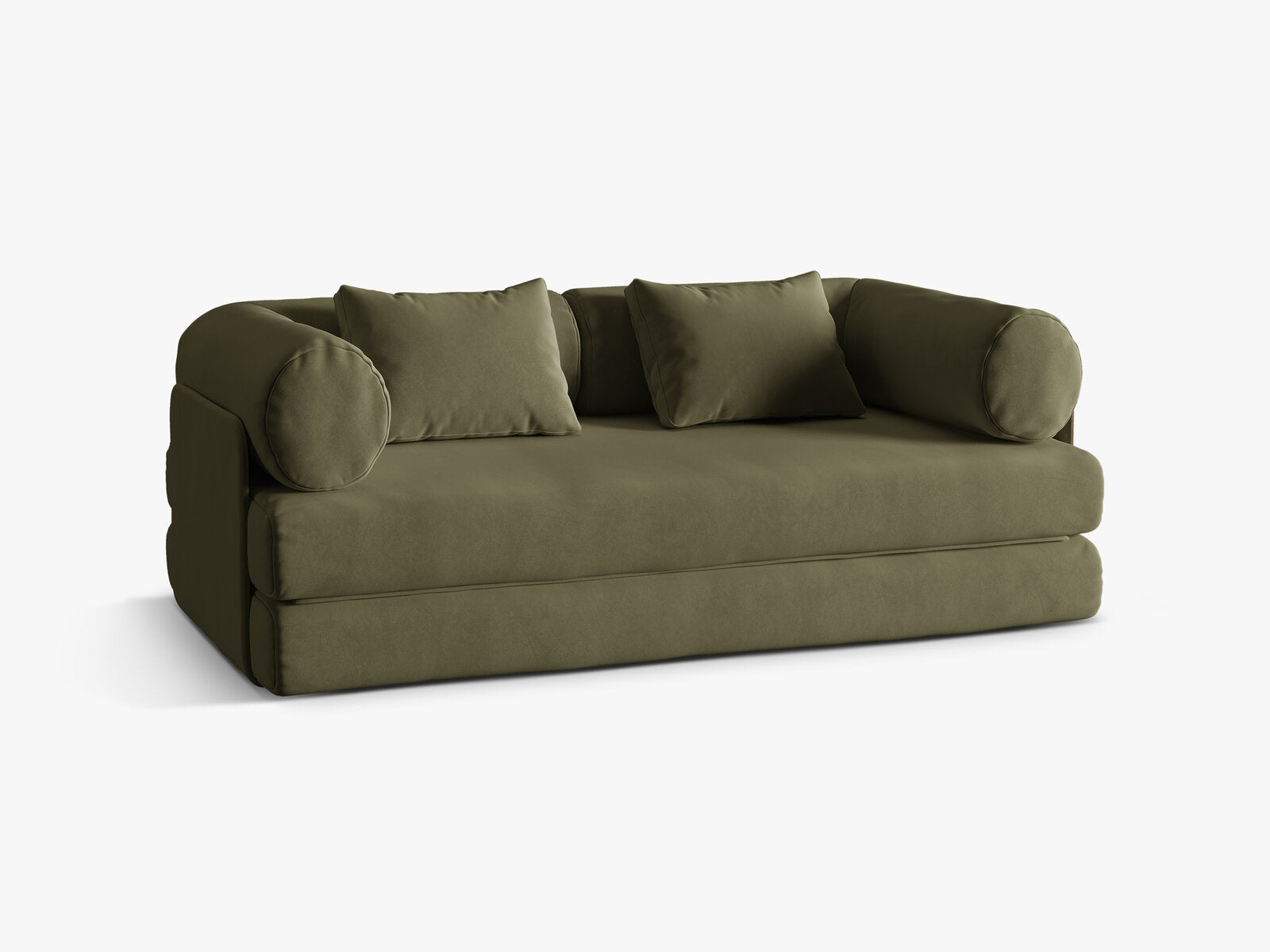 Micadoni Sofa Dreamy 3-Sitzer mit Schlaffunktion Samt Salvador Grün