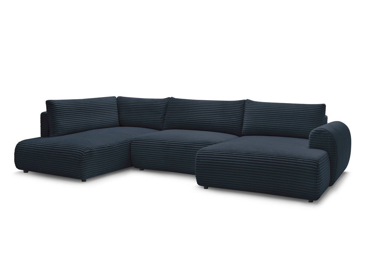 Bobochic Lucien Wohnlandschaft Breitcord weich Dunkelblau Ecke rechts