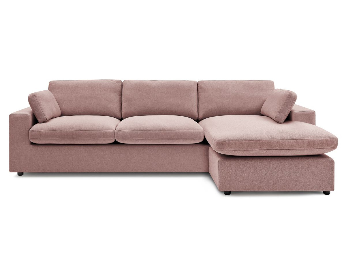 Bobochic Belair Ecksofa 280 × 139 cm Stoff Rosa