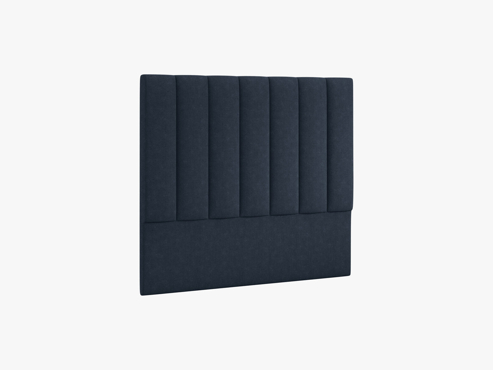 Micadoni Marl Samtiger Kopfteil 140 cm (H 120 cm) Strukturierter Stoff Liberty Marineblau 140x120