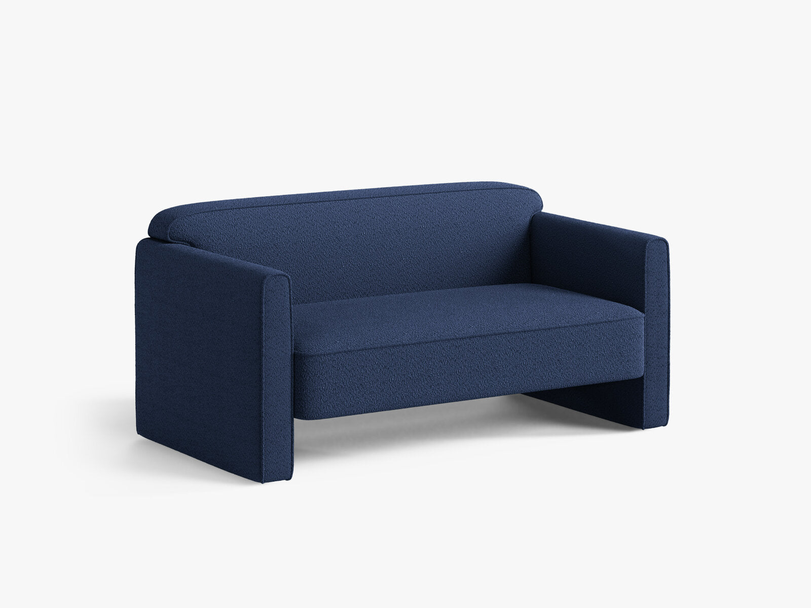 Micadoni Sofa Abby 2-Sitzer Boucle Coral Marineblau