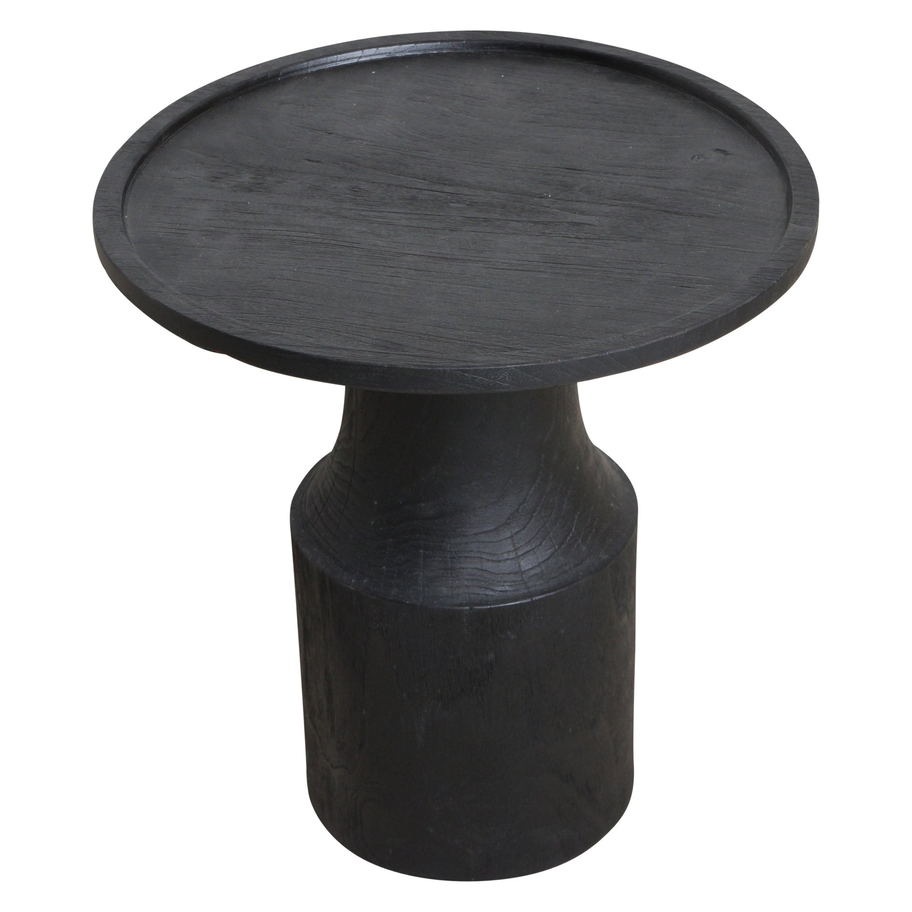 Raw Materials Nero Beistelltisch aus Teakholz Midnight schwarz