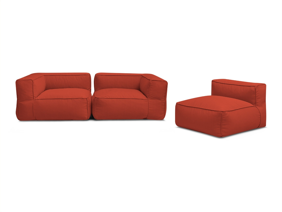 Bobochic Giulia Gartensofa 3-Sitzer Stoff Rot
