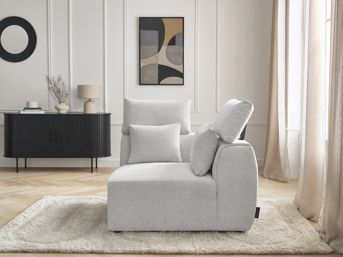 Bobochic Jana Eckmodul Melange-Stoff Hellgrau