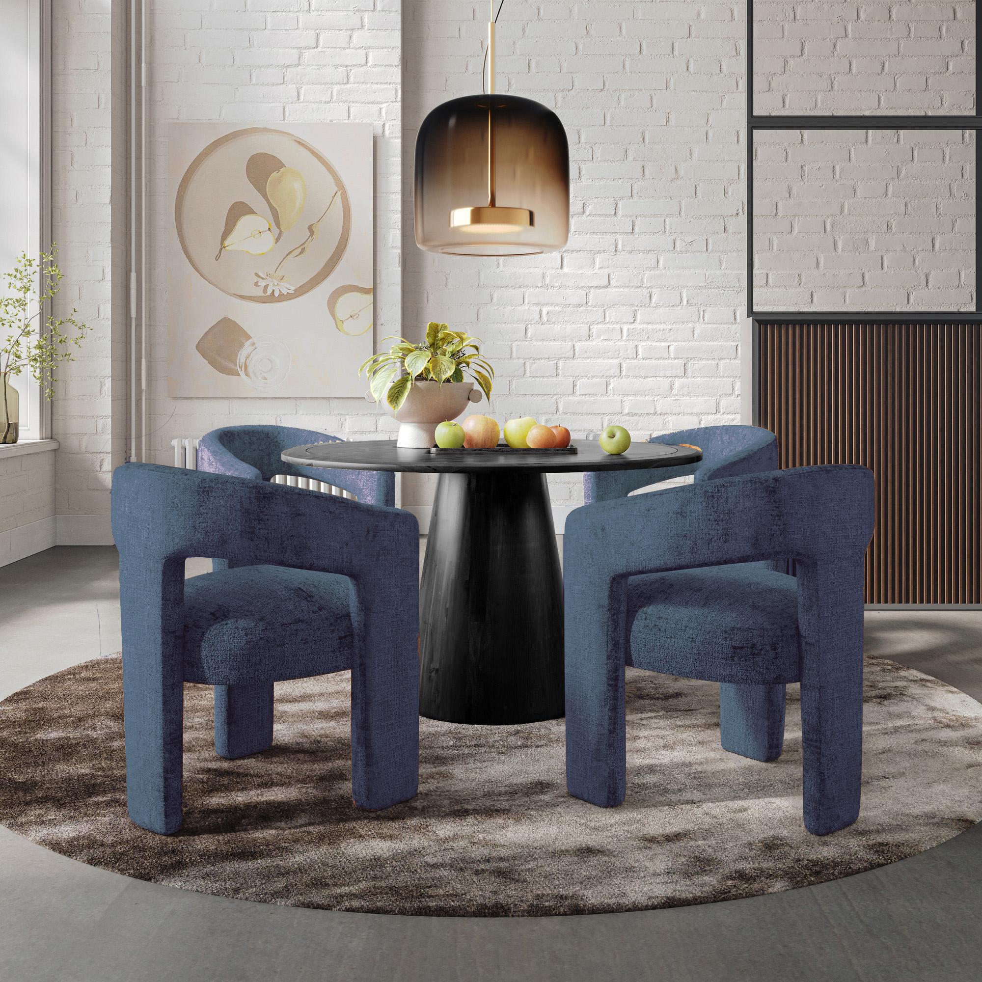 Livin Hill Polsterstuhl Leith 62 × 58 × 75 cm Marineblau