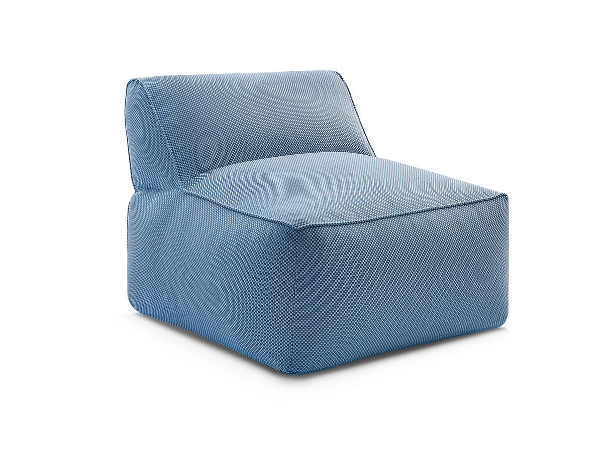 Bobochic Riviera Sofamodul 1-Sitzer Melange-Stoff Dunkelblau