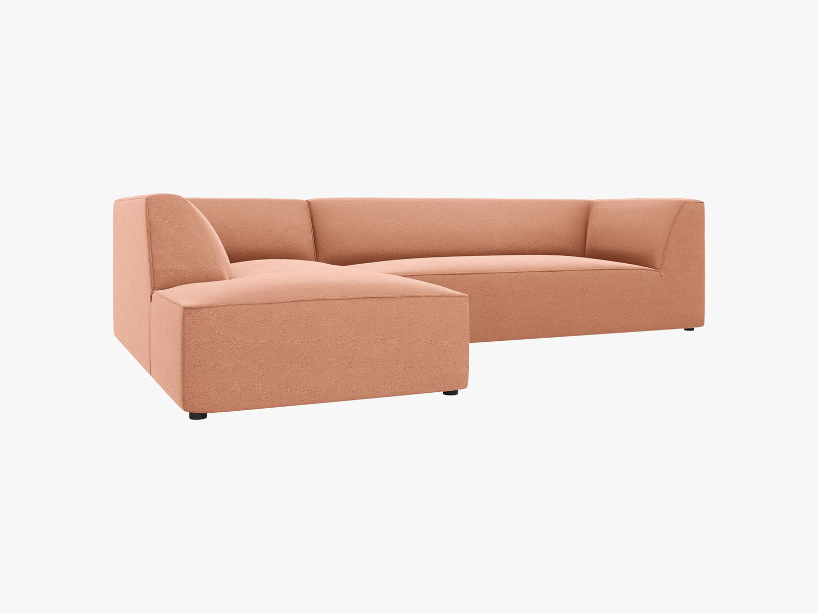 Micadoni 4-Sitzer Modular Sofa Ruby Links Samt Salvador Rosa