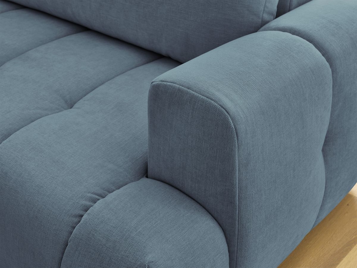 Bobochic Fuji Ecksofa mit Schlaffunktion und Bettkasten 282 × 204 cm Stoff Hellblau Ecke links