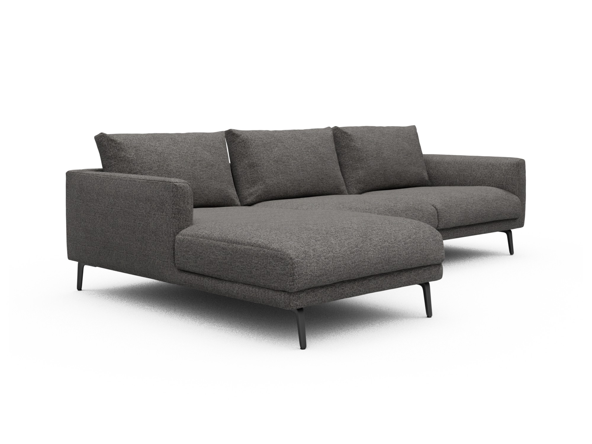 Skandi Home Ecksofa Karl Chaiselongue links mit 2,5-Sitzer Carreno-Salt-and-Pepper moebelfaktor